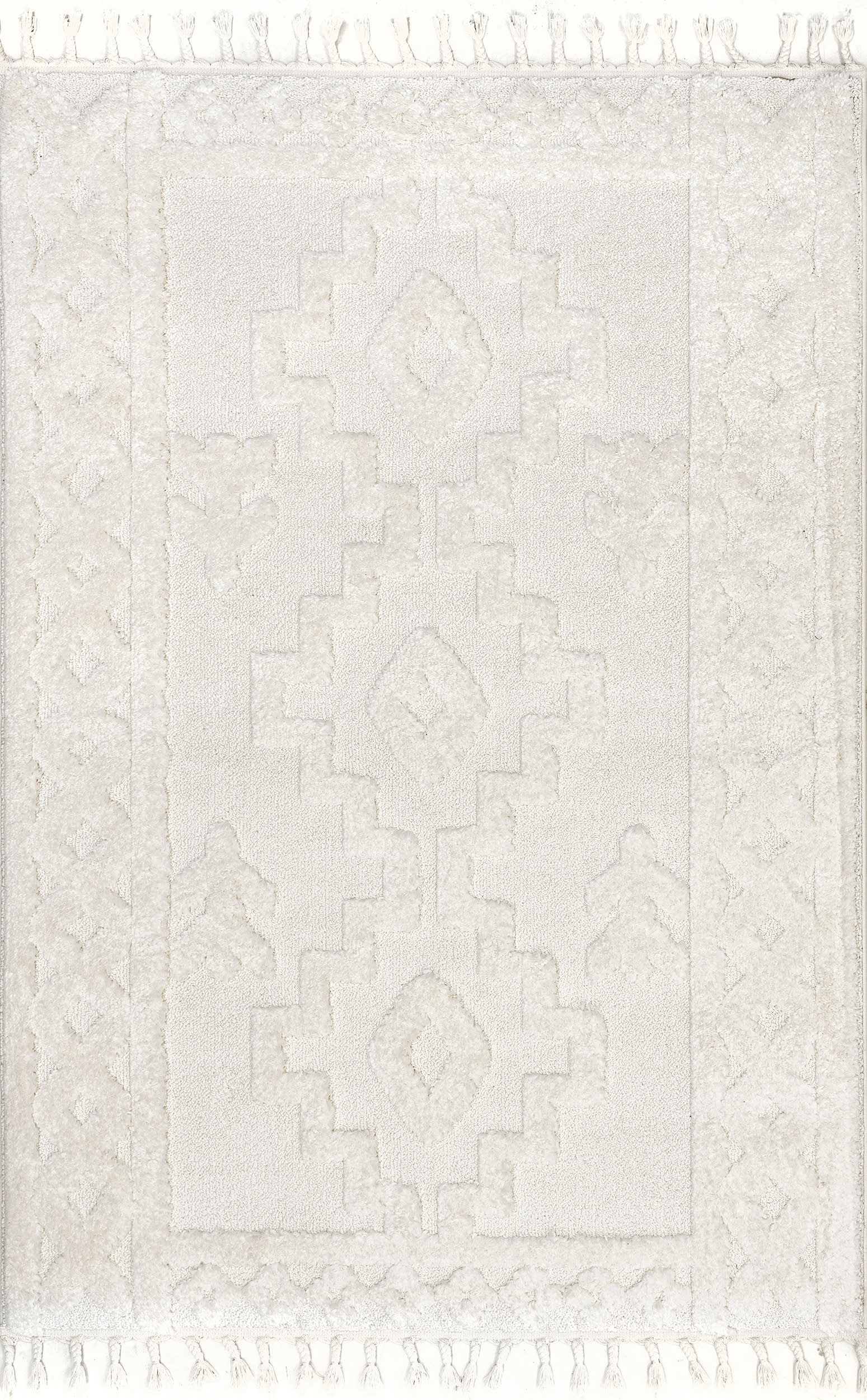 Alissa Textured Shapes Rug | Beige