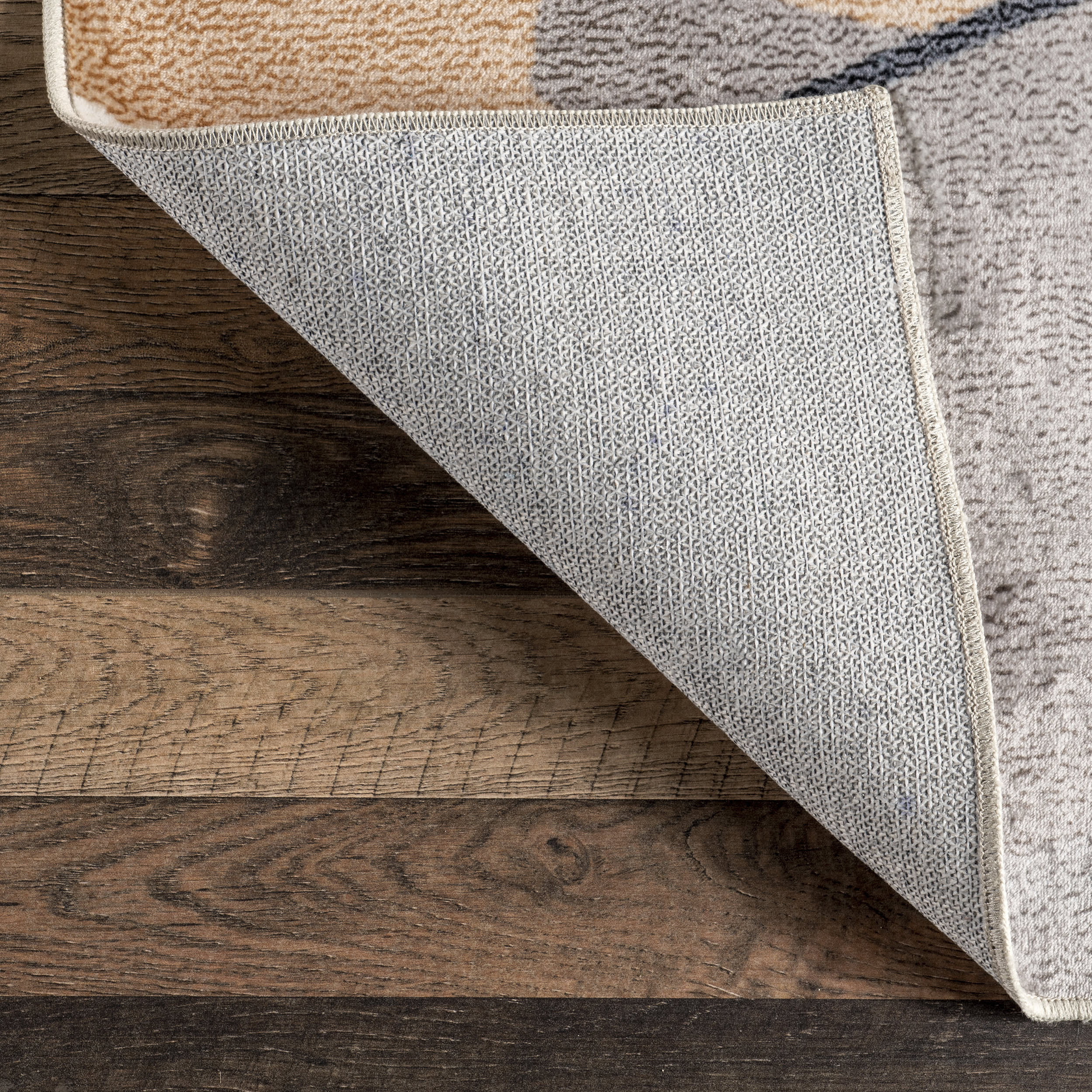 Alize Abstract Washable Rug | Peach - Image 6