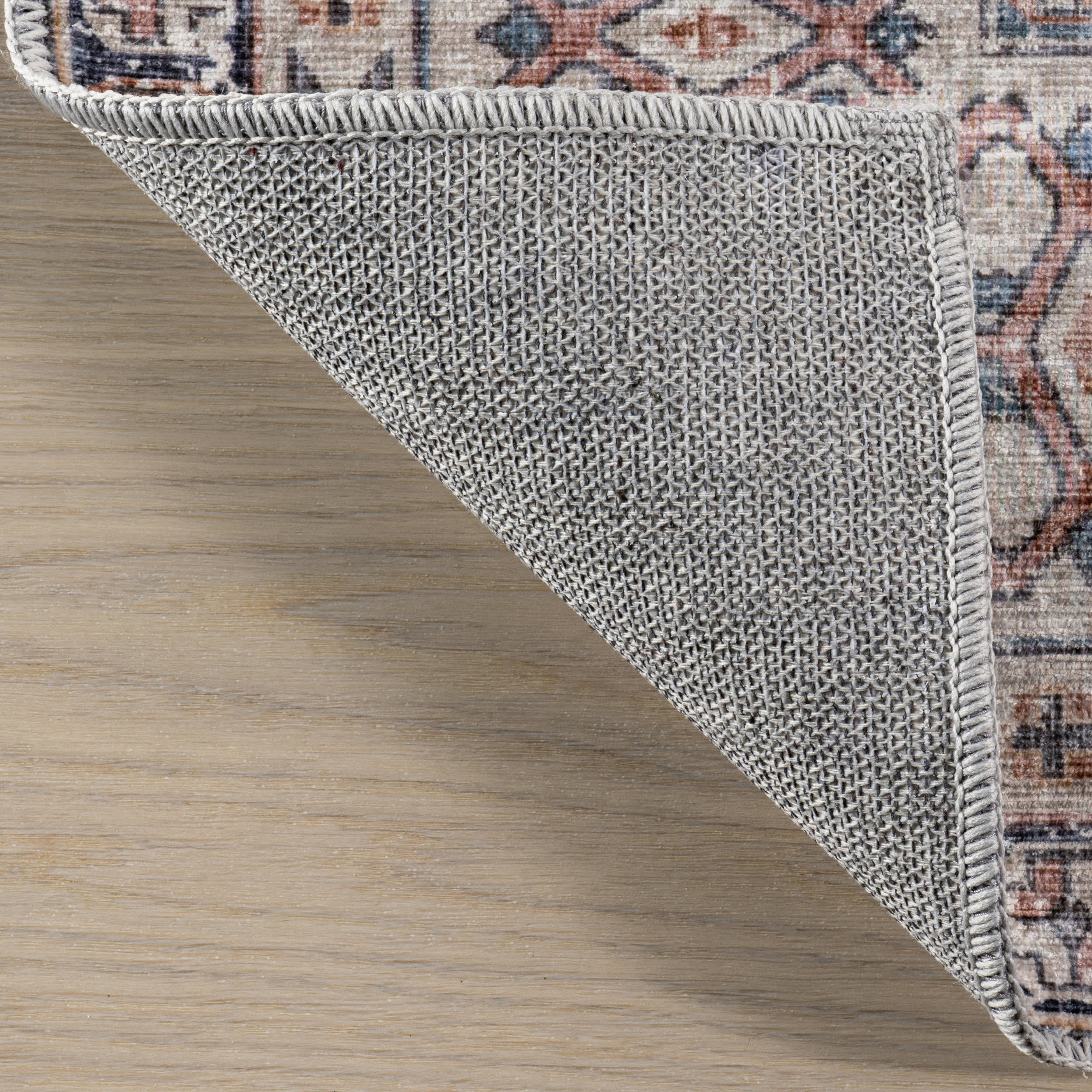 Allison Faded Spill Proof Washable Rug | Blue - Image 7