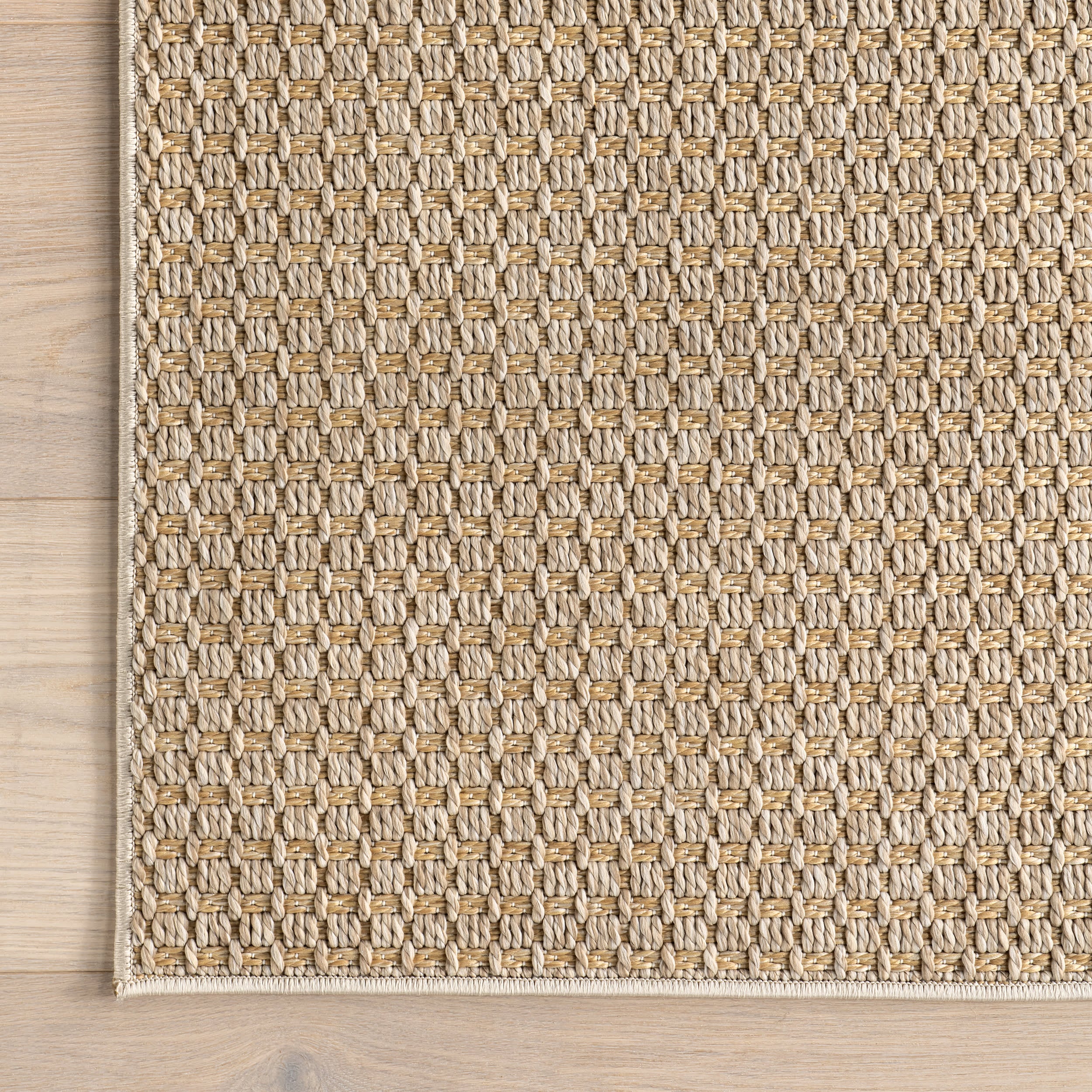 Alora Textured Geometric Indoor/Outdoor Rug | Beige - Image 4
