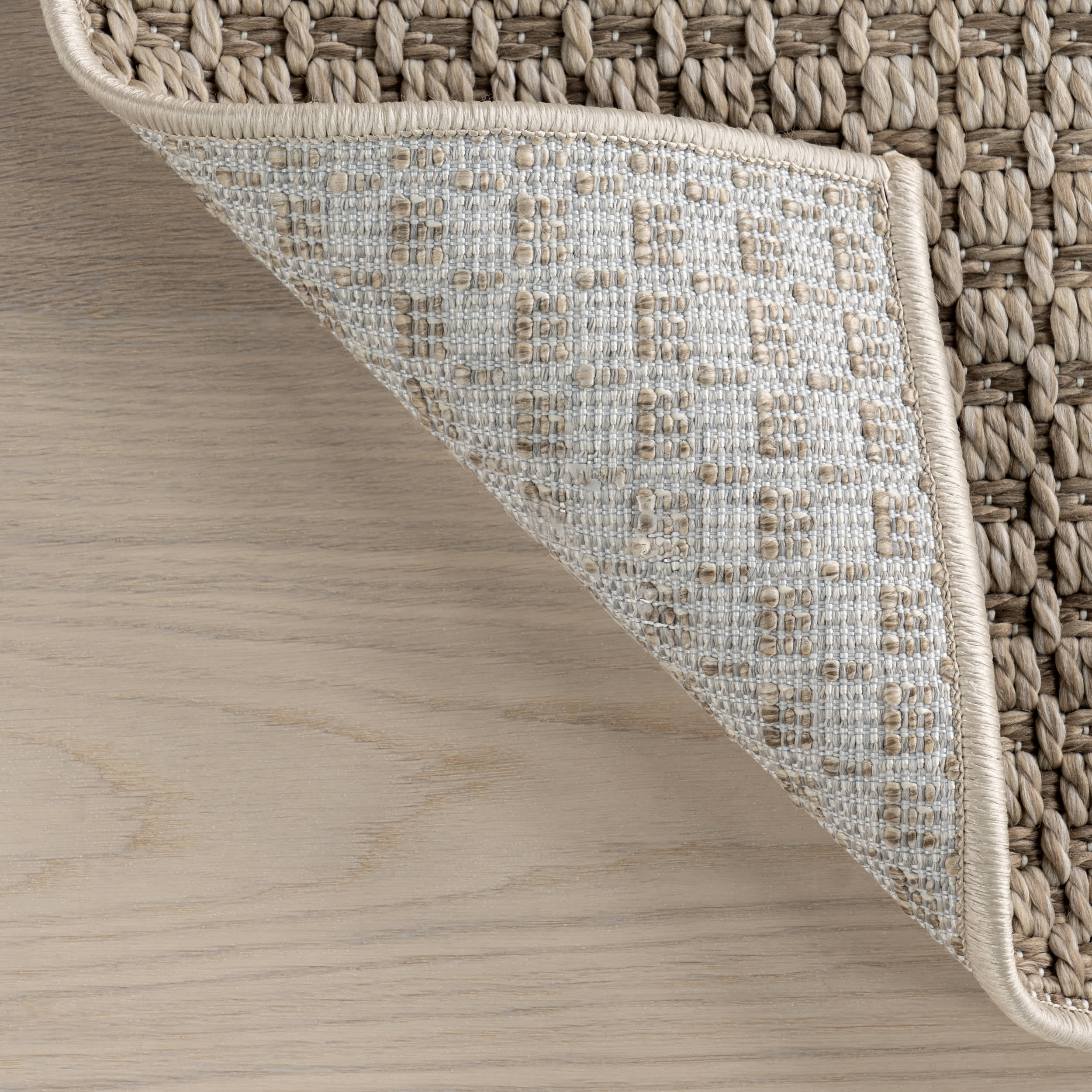 Alora Textured Geometric Indoor/Outdoor Rug | Neutral - Image 7
