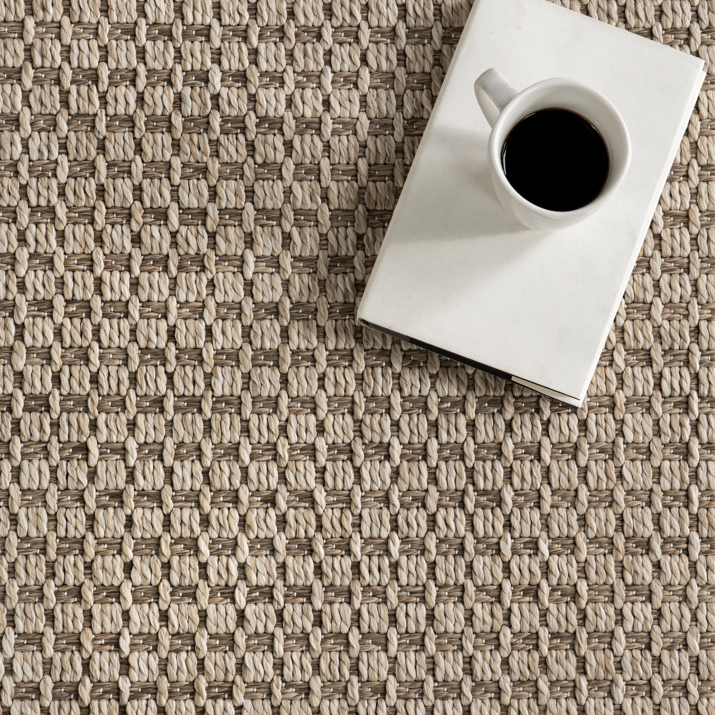 Alora Textured Geometric Indoor/Outdoor Rug | Neutral - Image 8