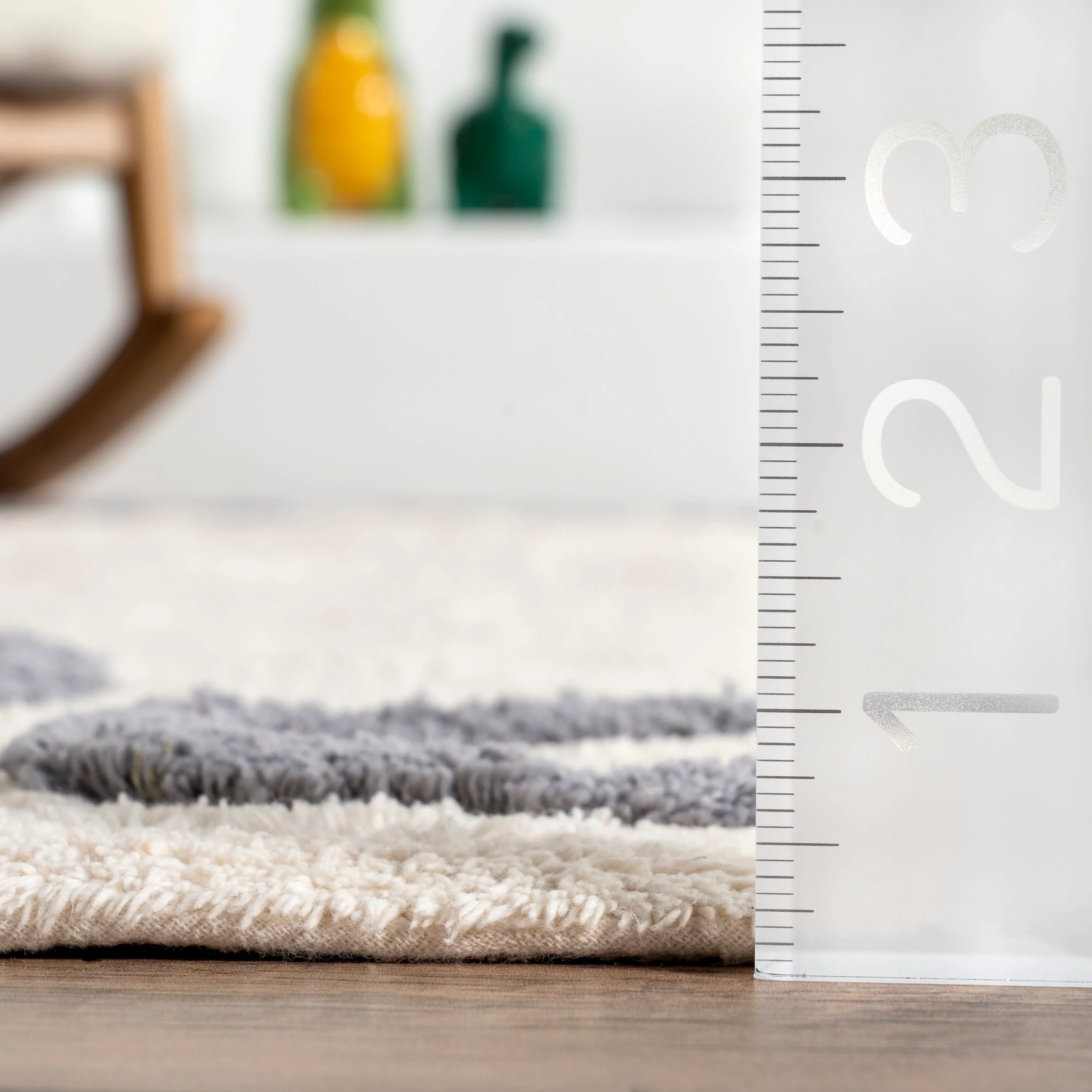 Alphabet Nursery Washable Rug | Grey - Image 5