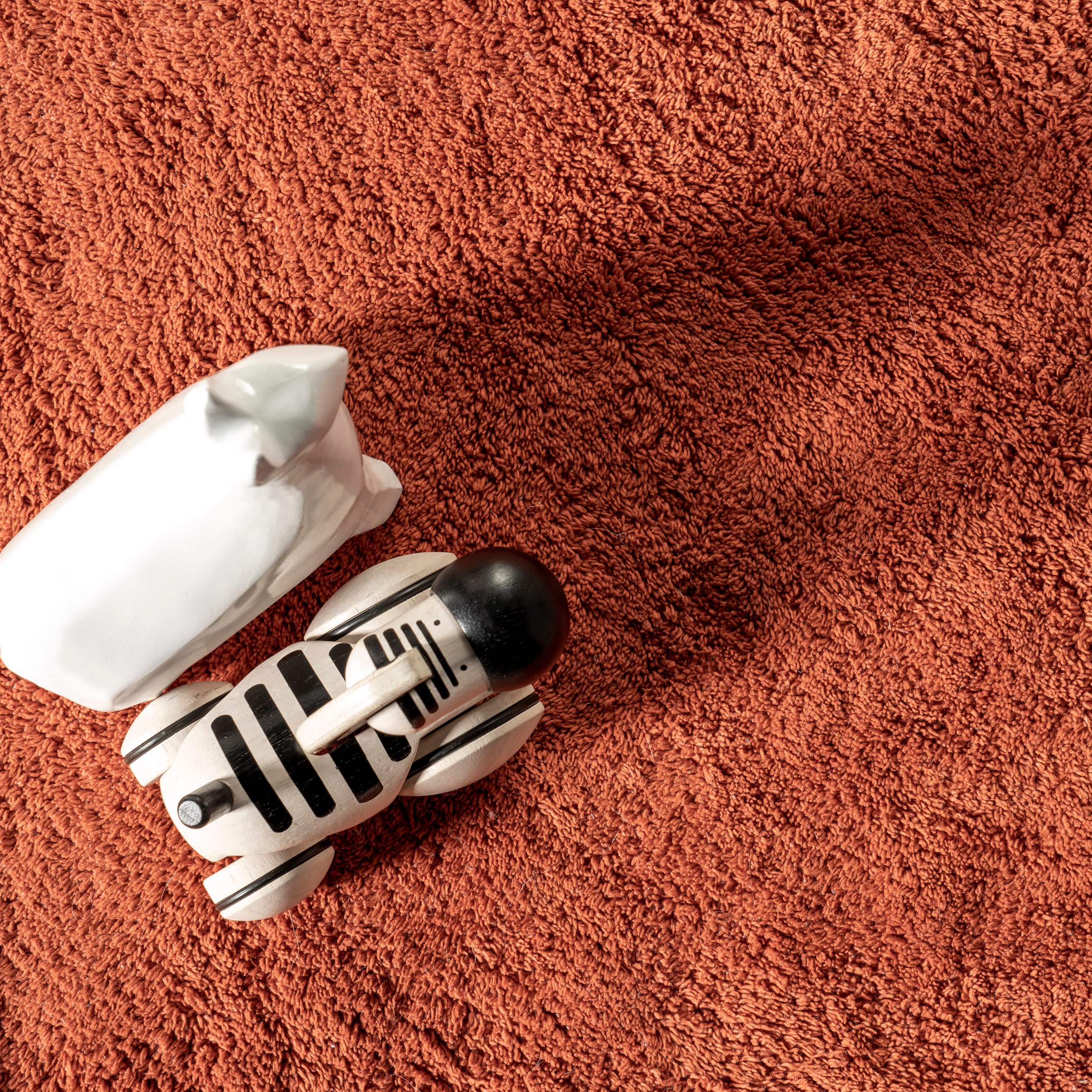 Alphabet Nursery Washable Rug | Rust - Image 2