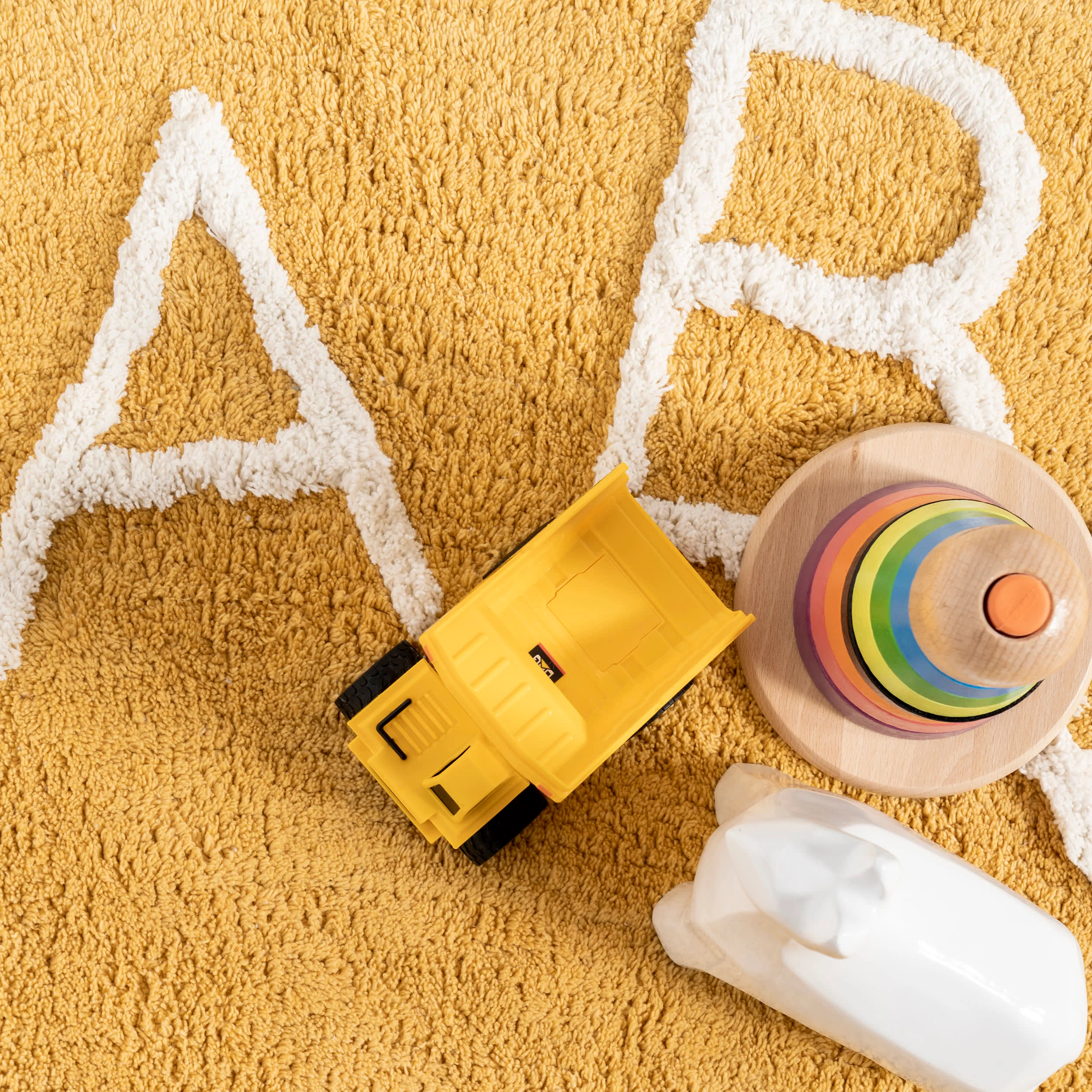 Alphabet Nursery Washable Rug | Yellow - Image 2
