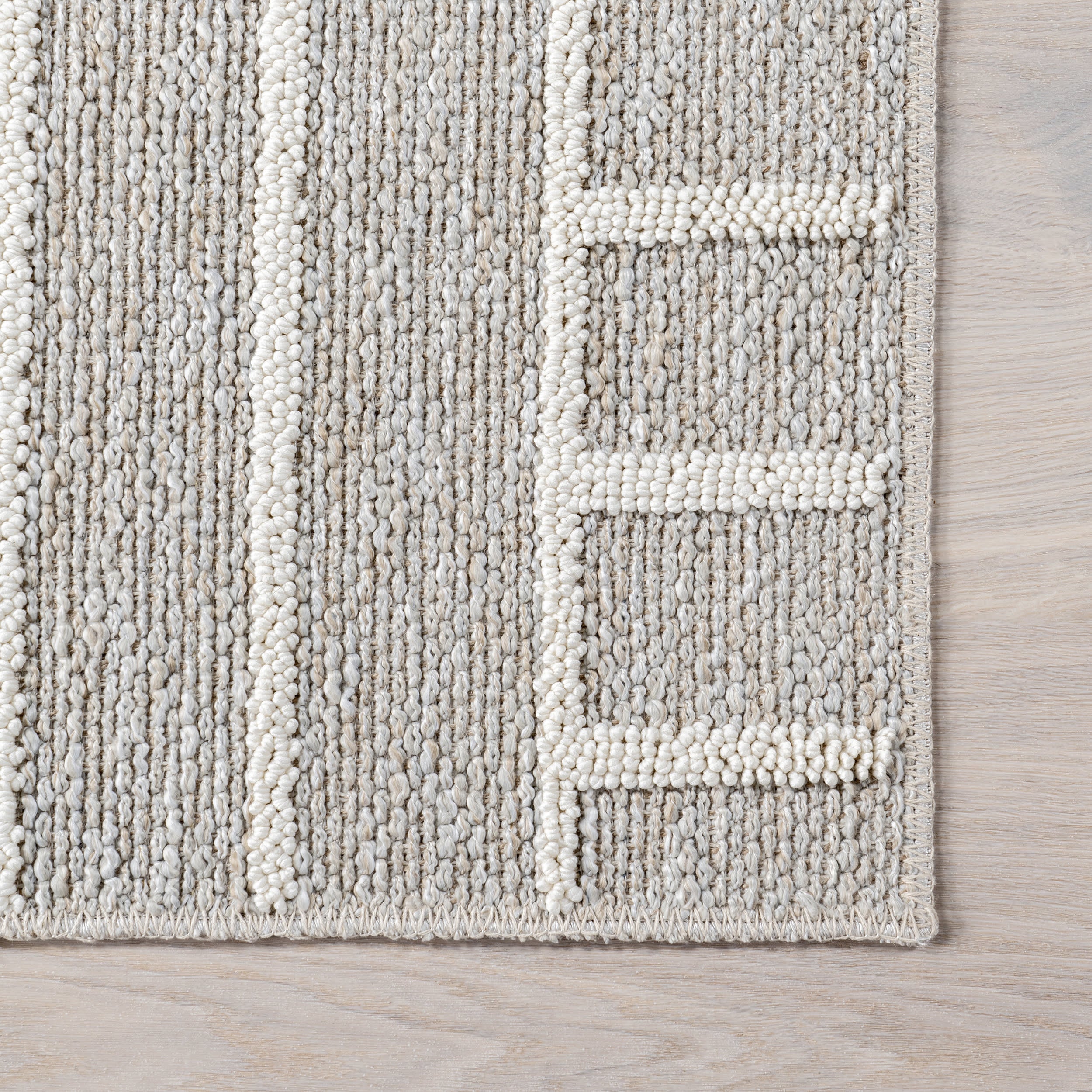 Althea Geometric Arc Washable Rug | Light Grey - Image 3