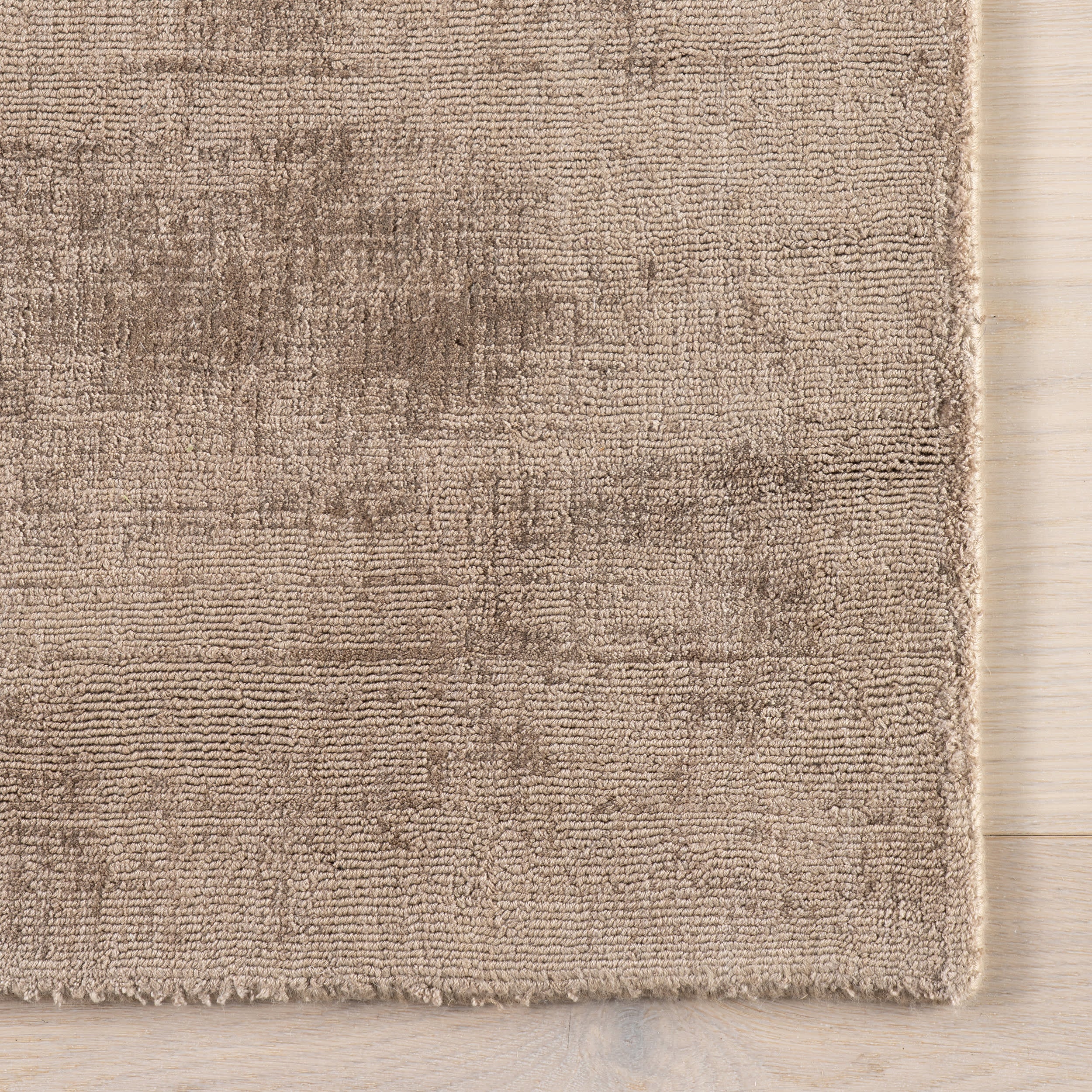 Alva Hand Loom Knotted Viscose Rug | Taupe - Image 8