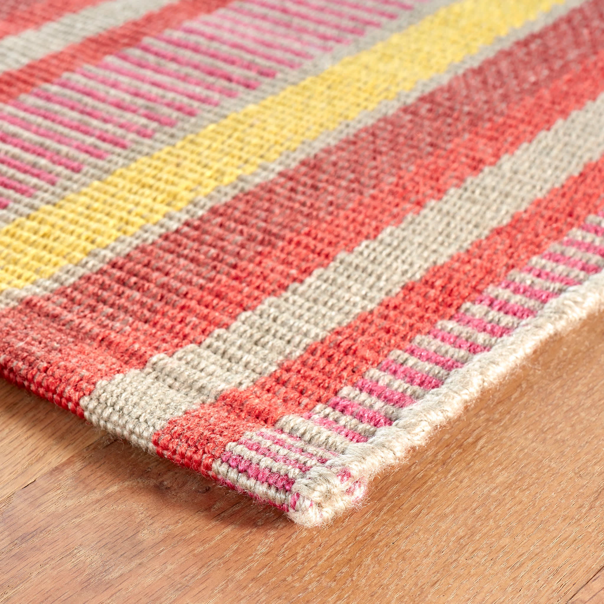 Always Greener Handwoven Indoor/Outdoor Rug | Red/Yellow - Image 5
