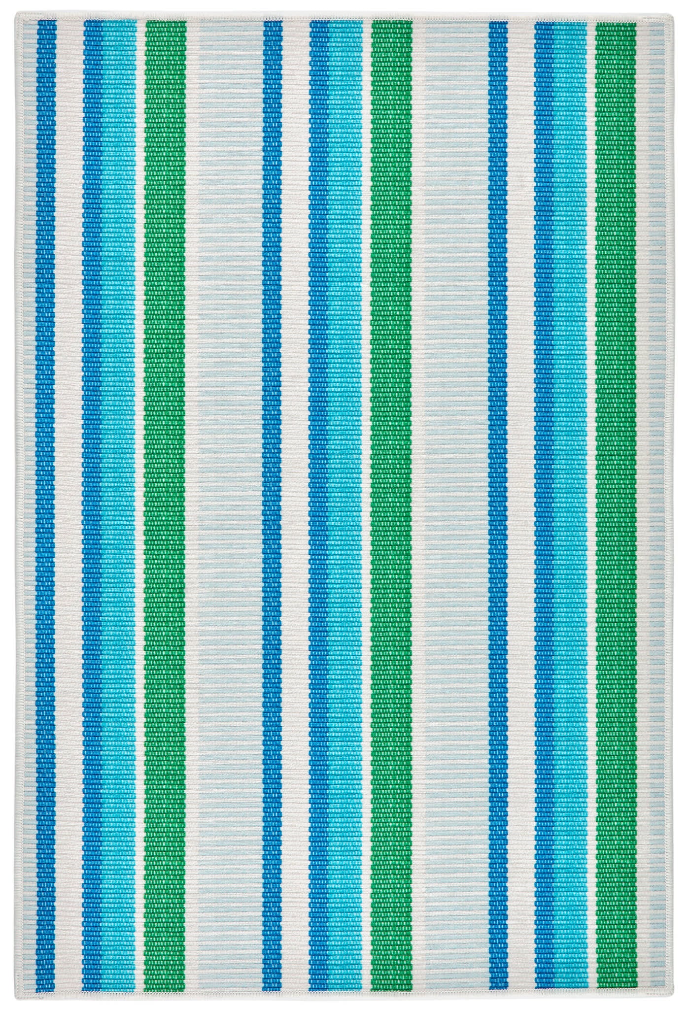 Always Greener Machine Washable Rug | Cobalt/Green