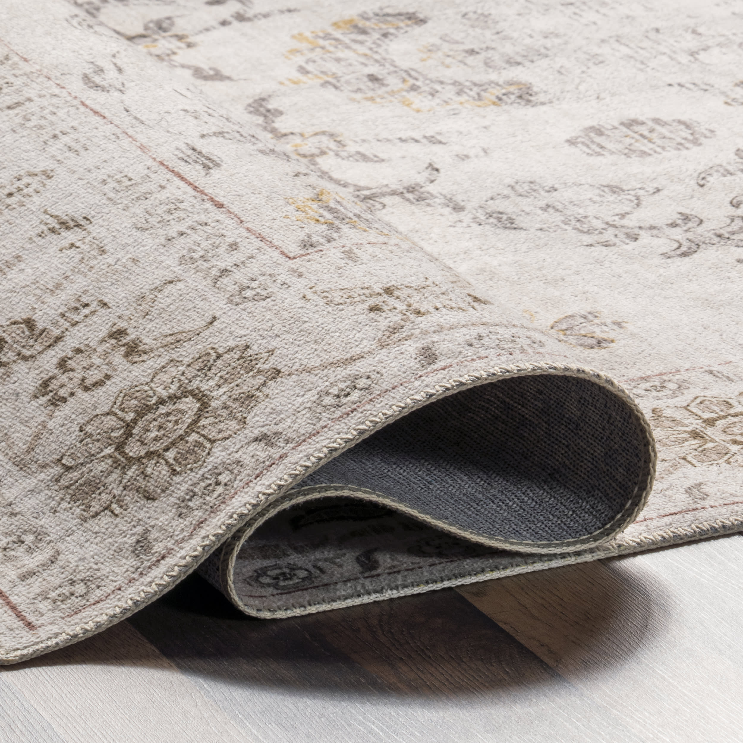 Amalea Medallion Washable Rug | Beige - Image 8
