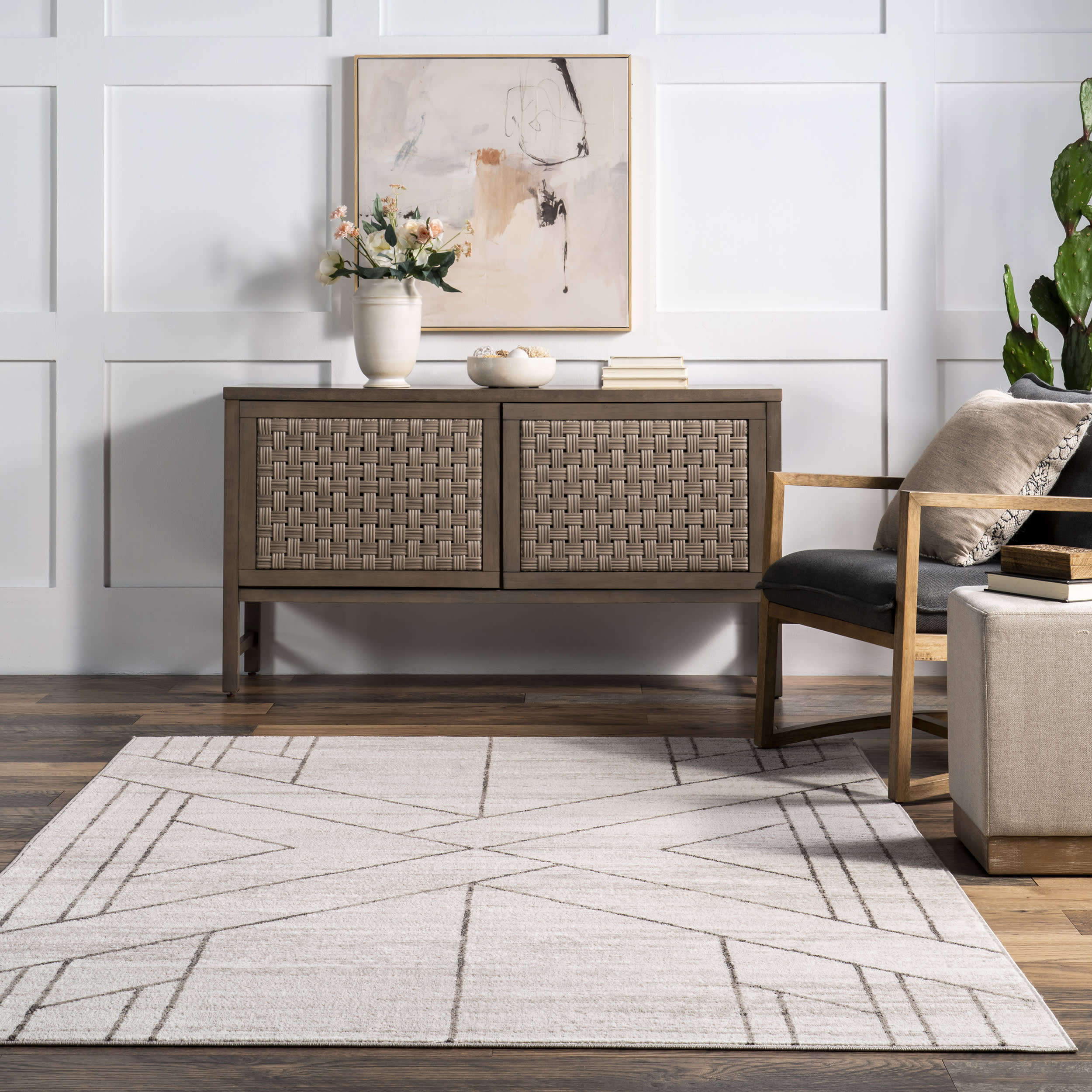 Amaris Contemporary Rug | Beige - Image 4