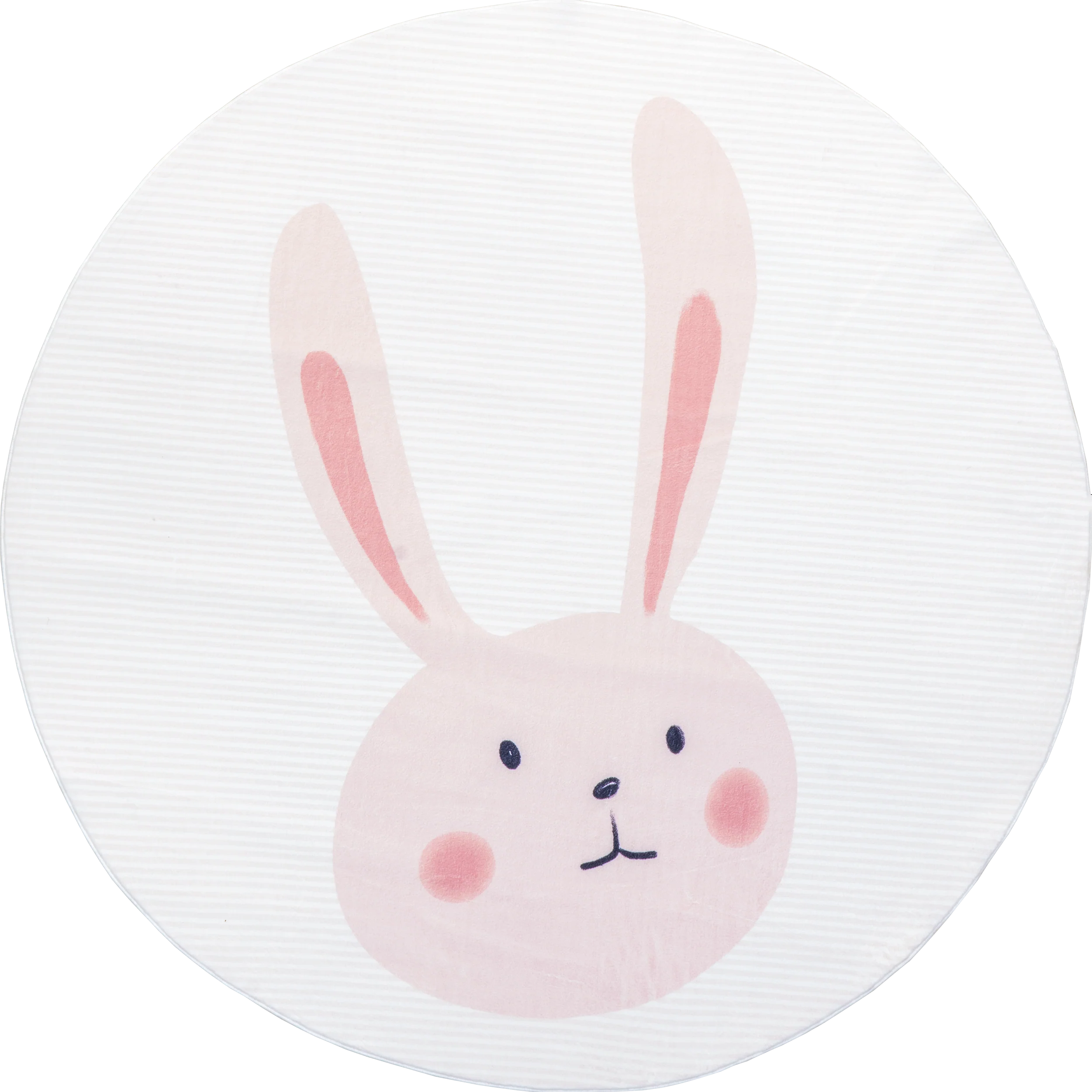 Ambur Bunny Kids Washable Rug | Pale Pink