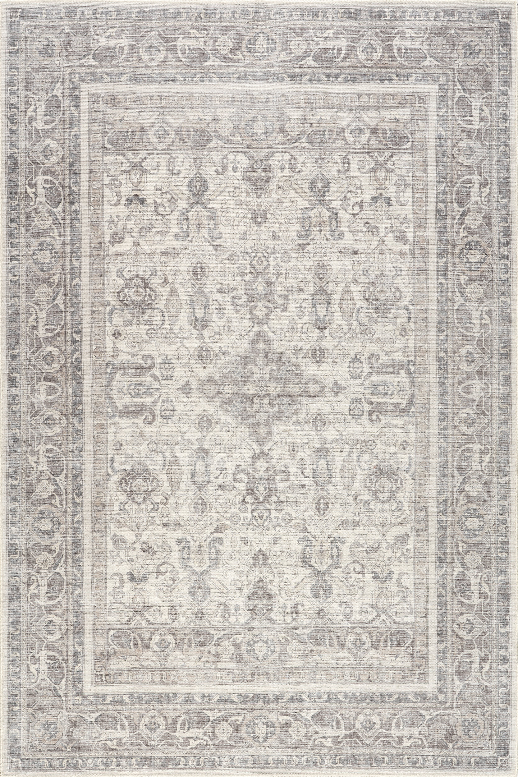 Ana Medallion Washable Rug | Beige