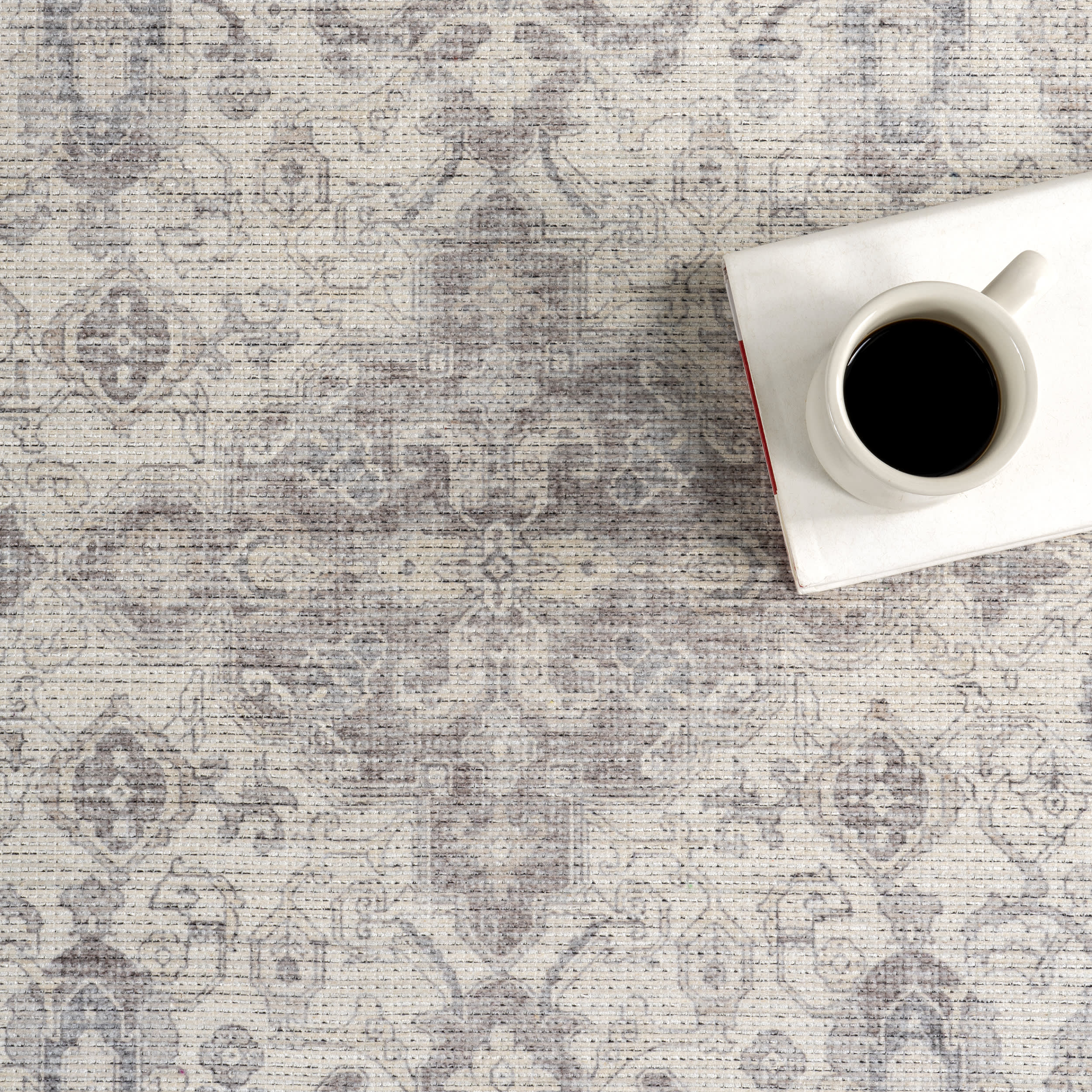 Ana Medallion Washable Rug | Beige - Image 8