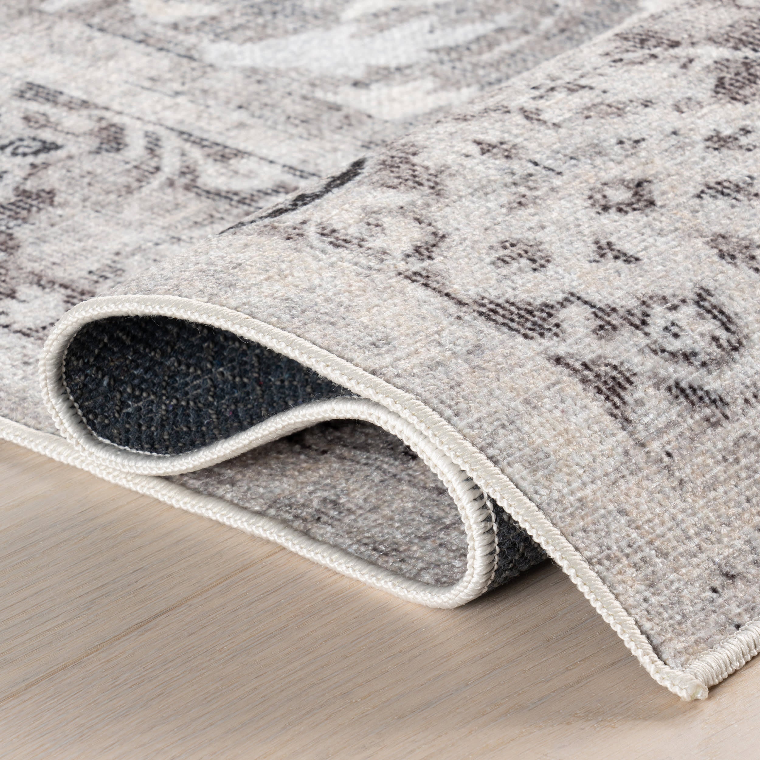 Analia Medallion Washable Rug | Brown - Image 9