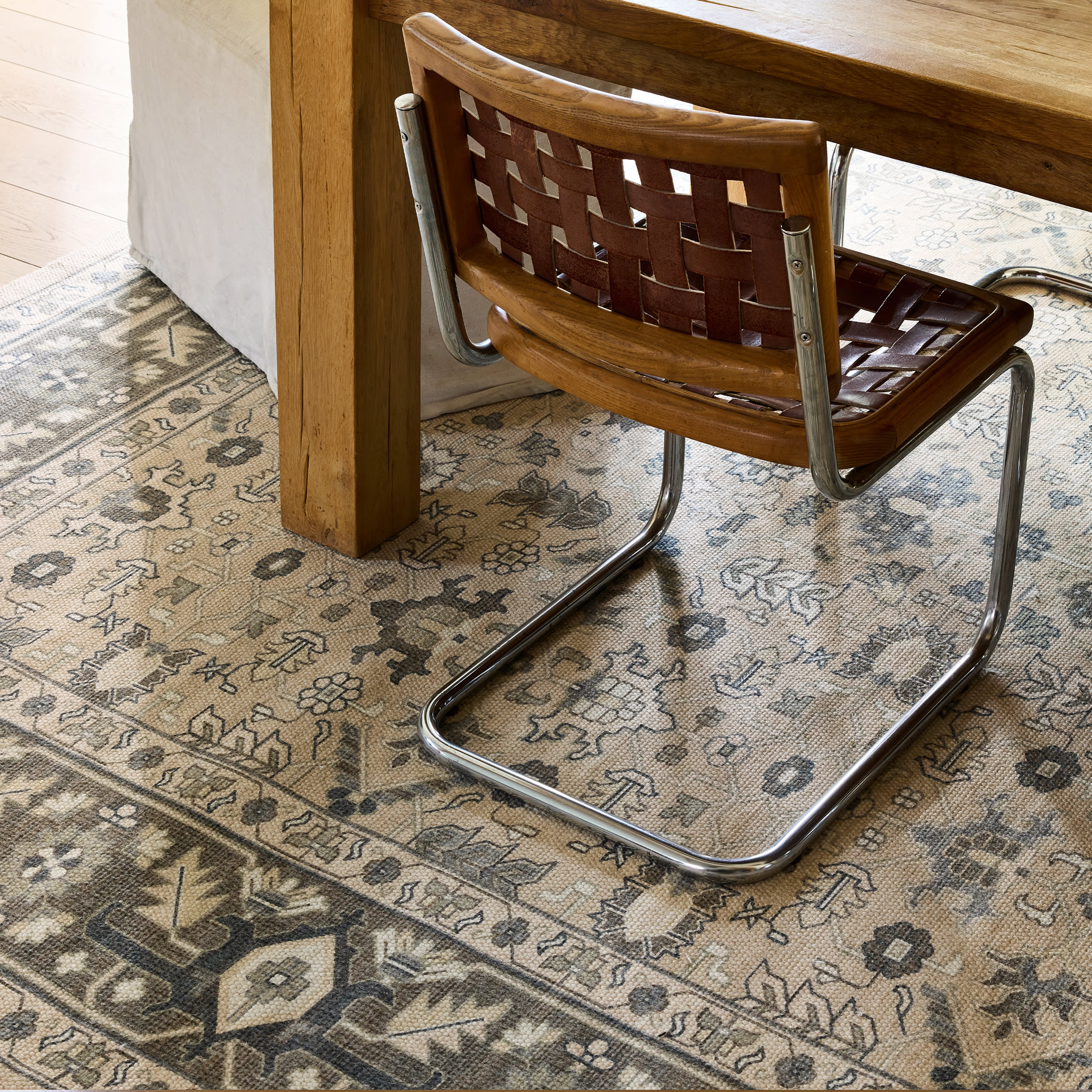 Anastasia Wool and Cotton Rug | Beige - Image 5