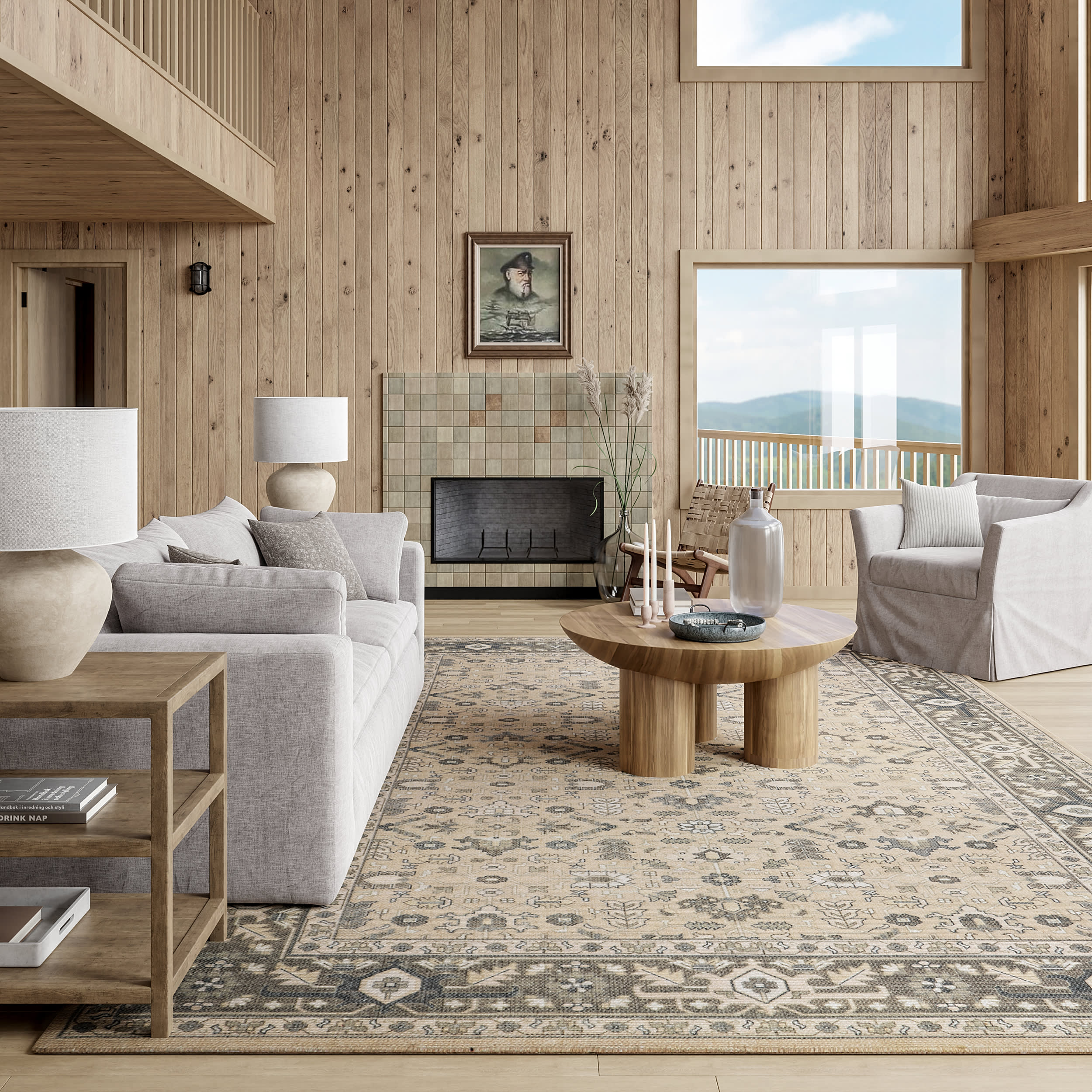 Anastasia Wool and Cotton Rug | Beige - Image 9
