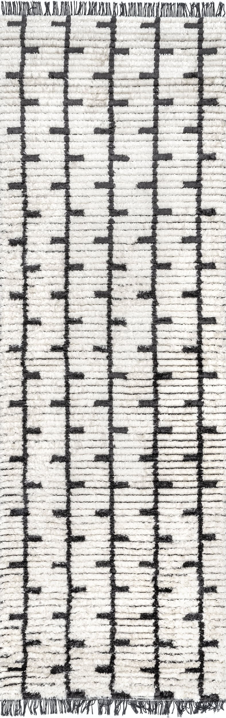 Angela Vine Fringed Rug | Beige