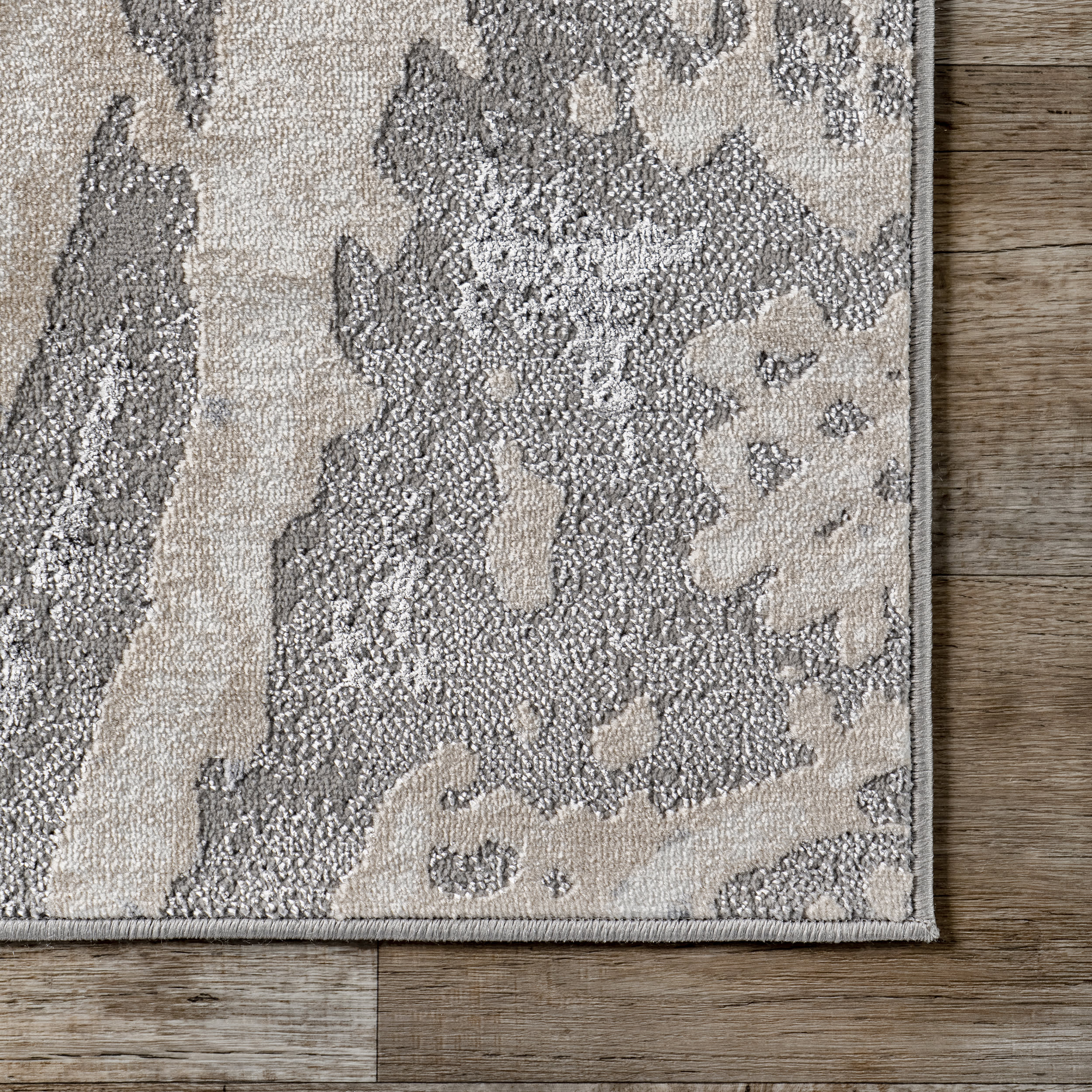 Angelica Abstract Snakeskin Rug | Beige - Image 3