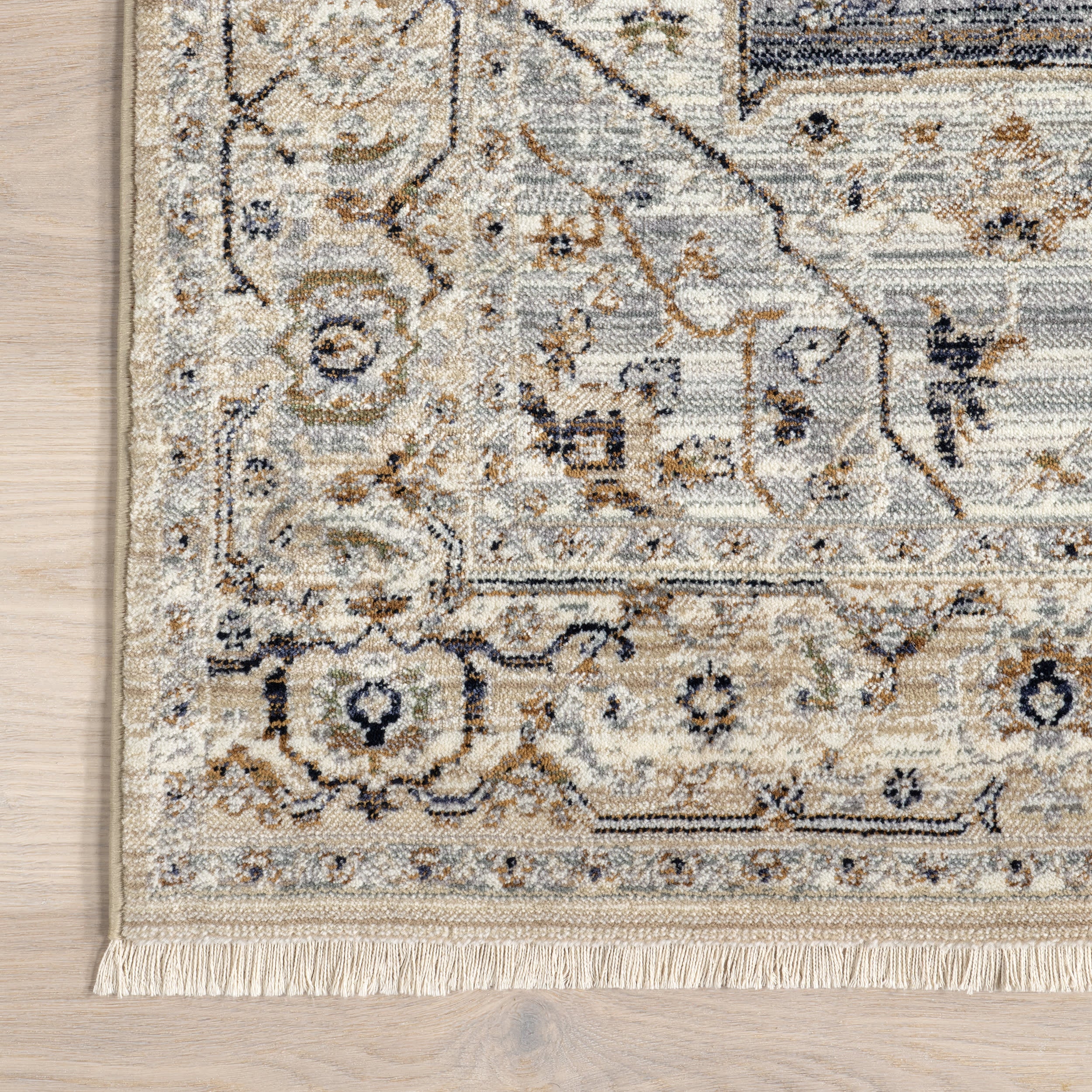 Angelique Vintage Medallion Rug | Light Blue - Image 3
