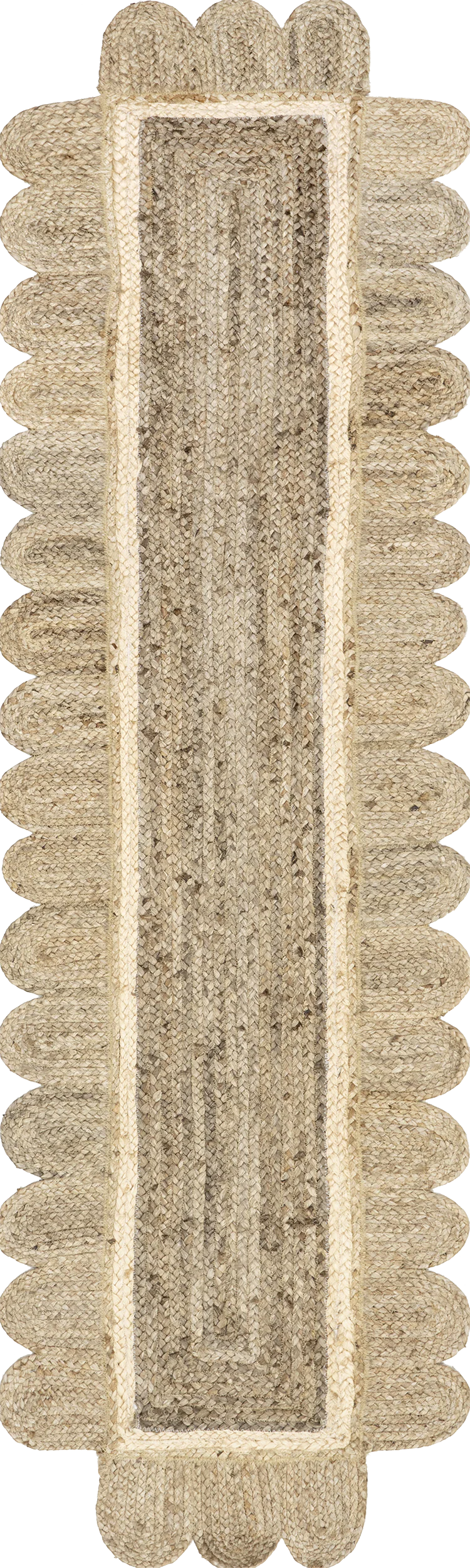 Anna Scalloped Jute Rug | Ivory