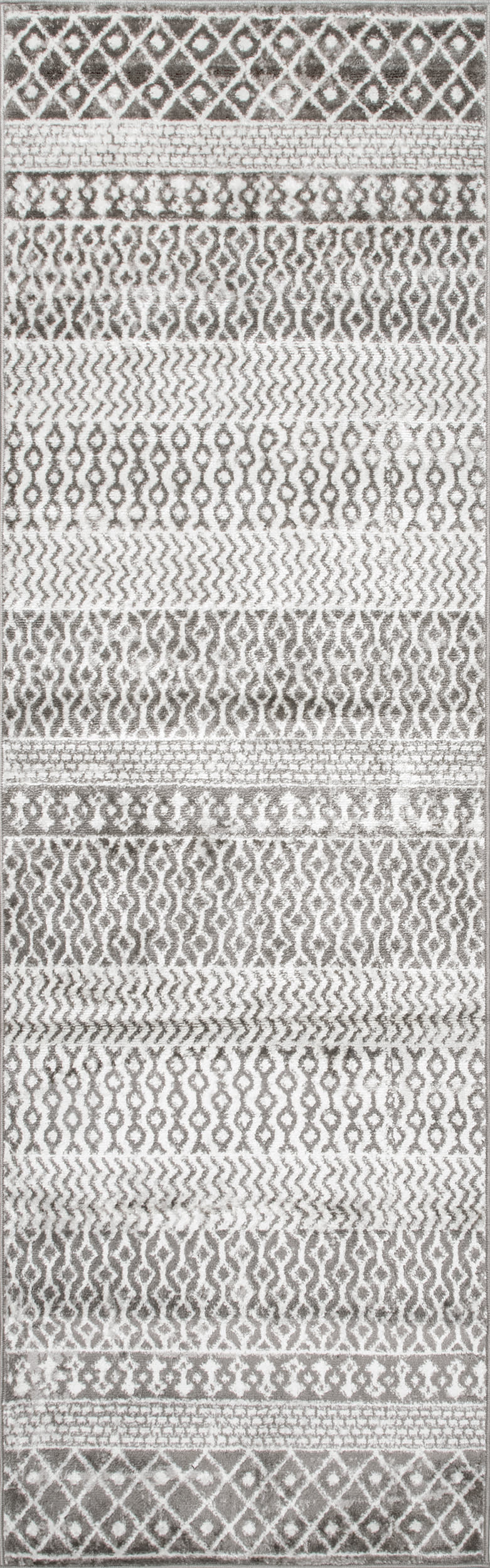 Annalise Trellis Stripes Rug | Grey