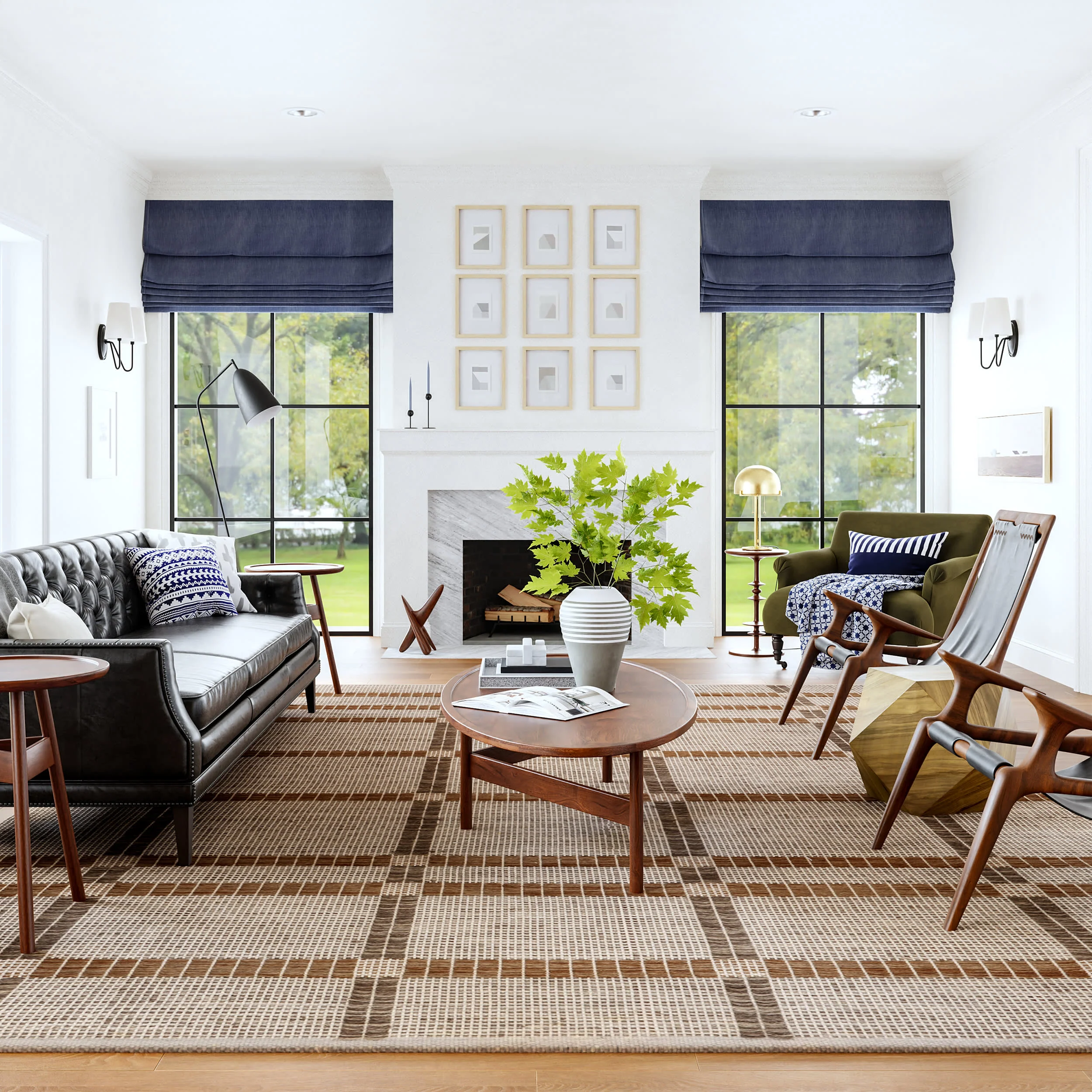 Annie Plaid Wool and Cotton Rug | Ivory - Image 2