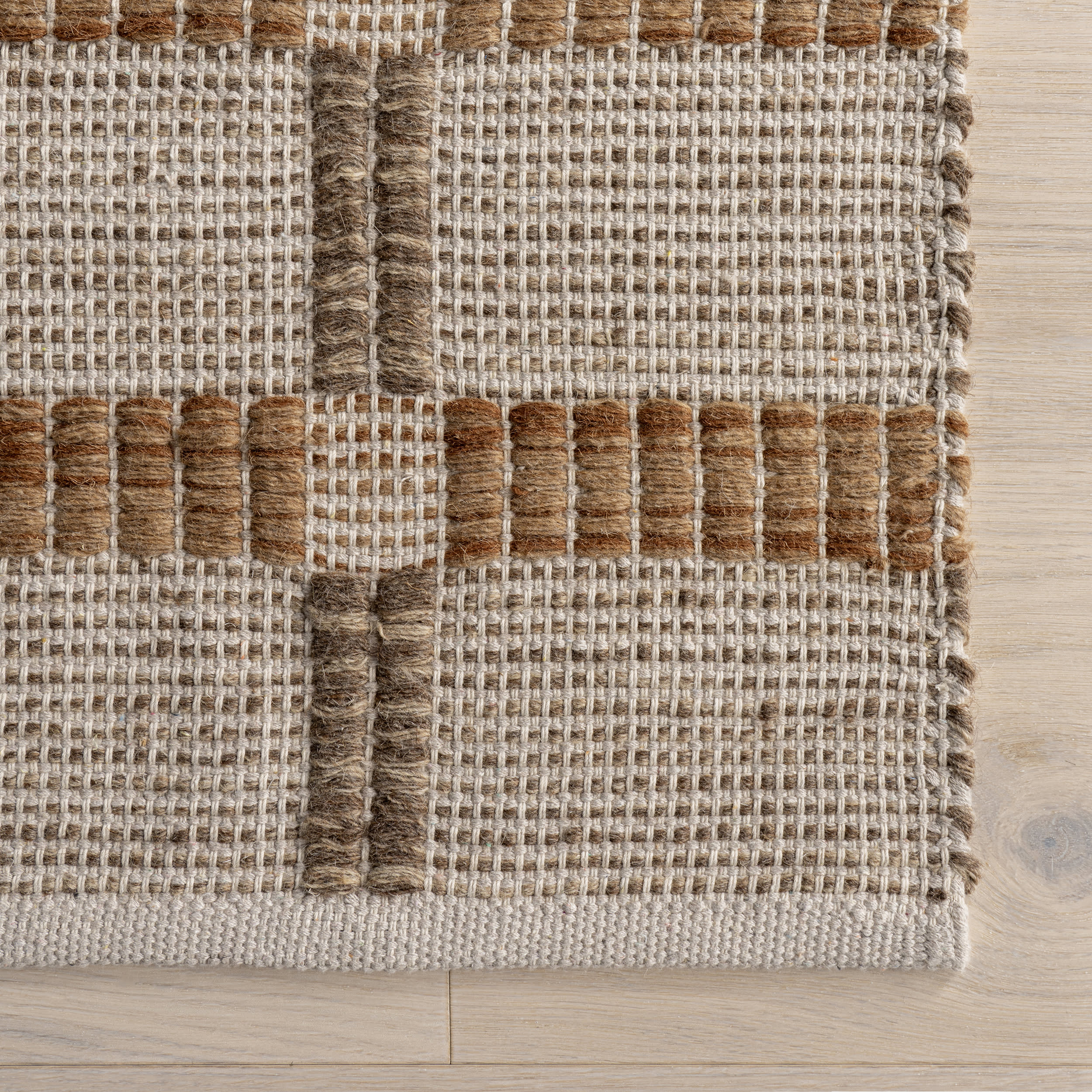 Annie Plaid Wool and Cotton Rug | Ivory - Image 4