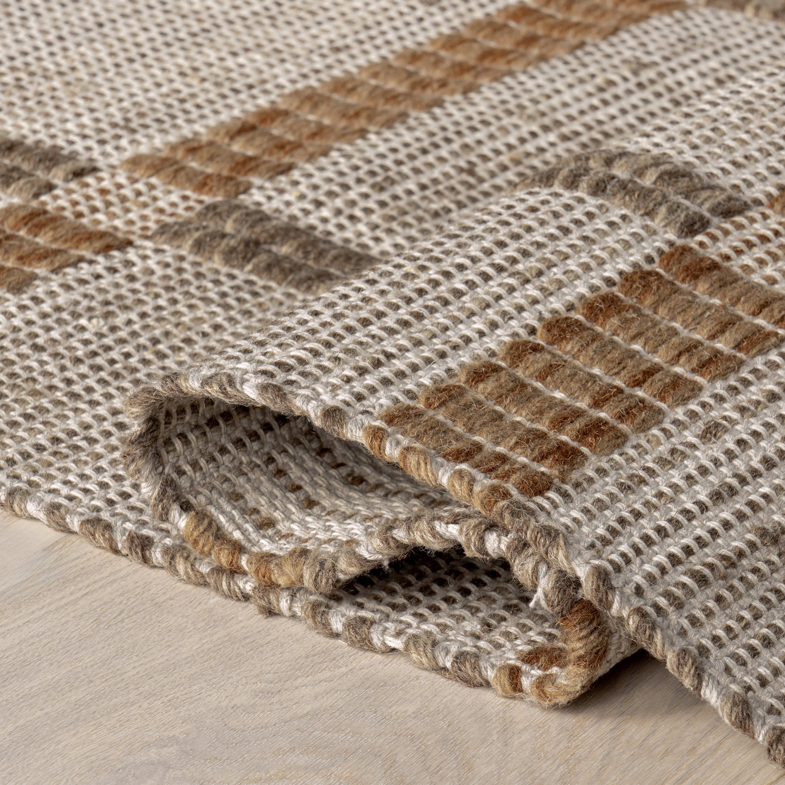 Annie Plaid Wool and Cotton Rug | Ivory - Image 8