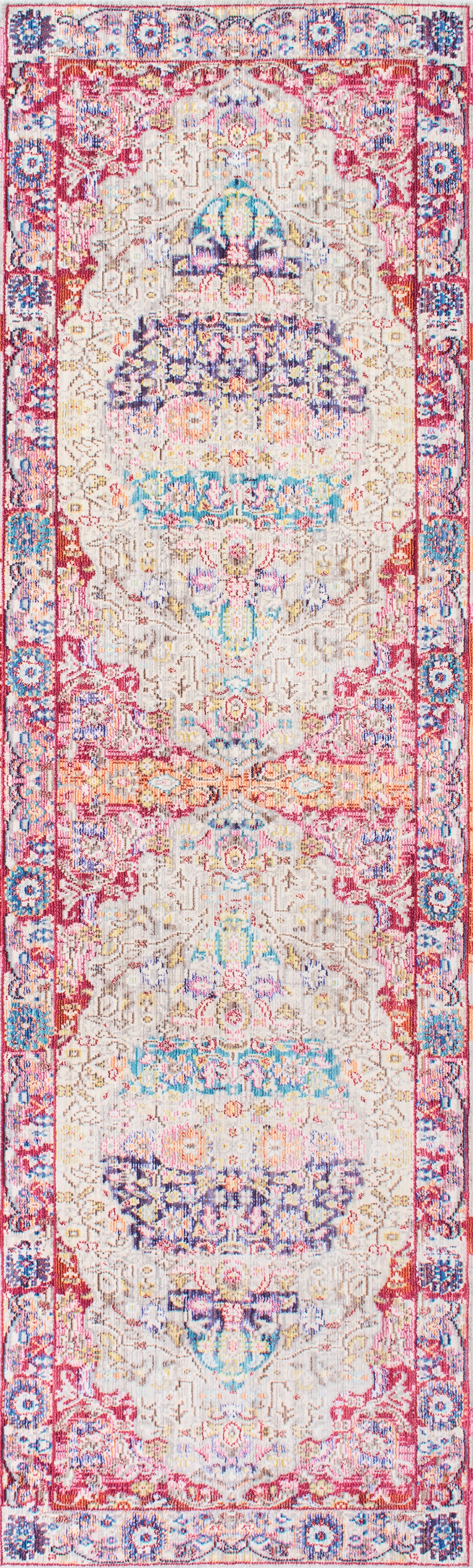 Antique Brick Medallion Rug | Red - Image 5