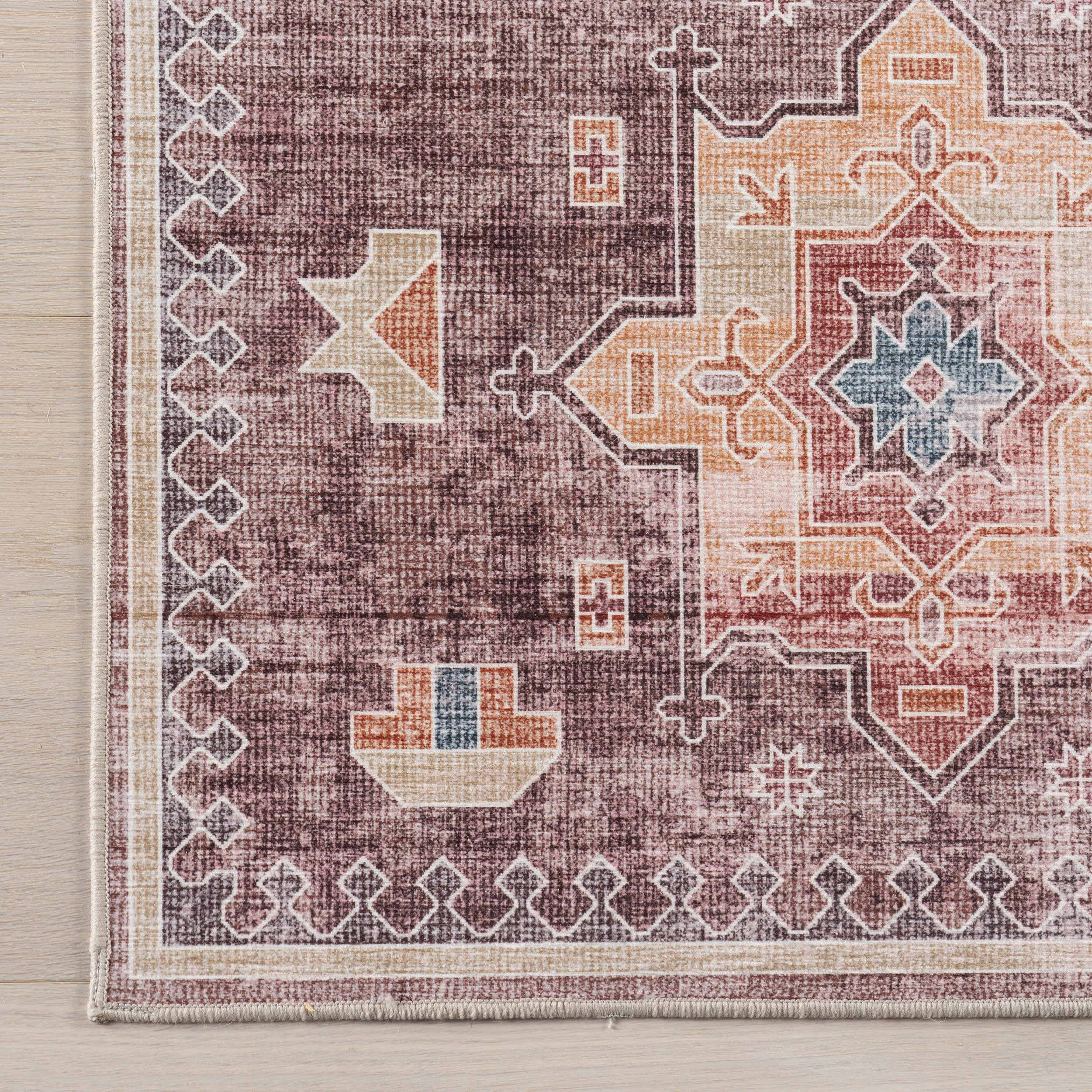 Araya Spill Proof Washable Rug | Brown - Image 4