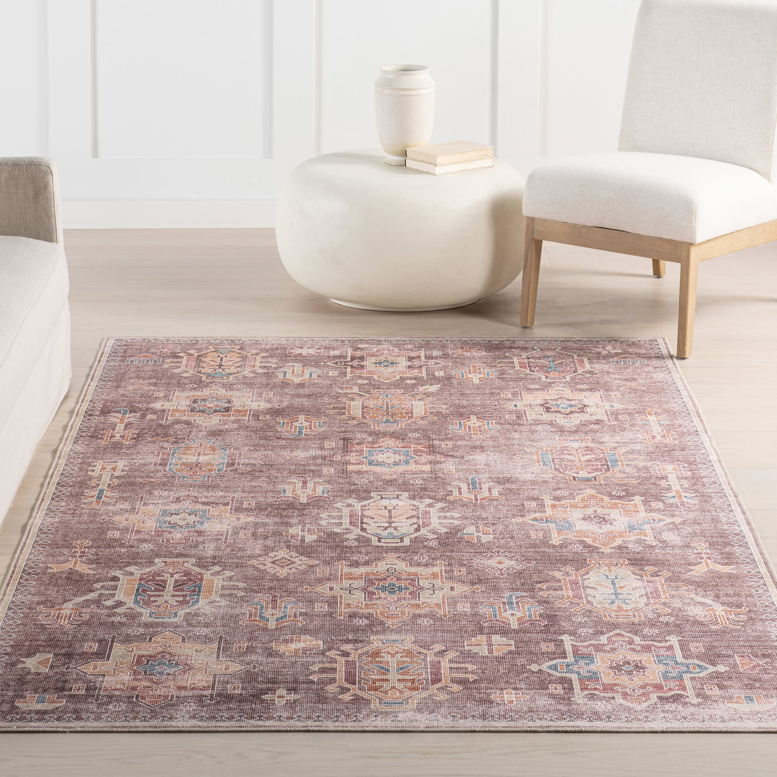 Araya Spill Proof Washable Rug | Brown - Image 5
