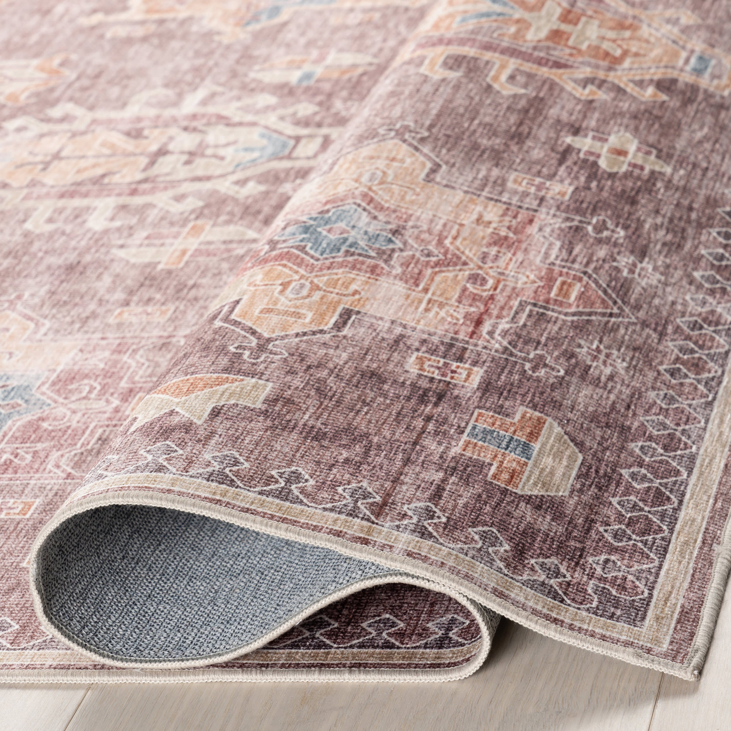 Araya Spill Proof Washable Rug | Brown - Image 9