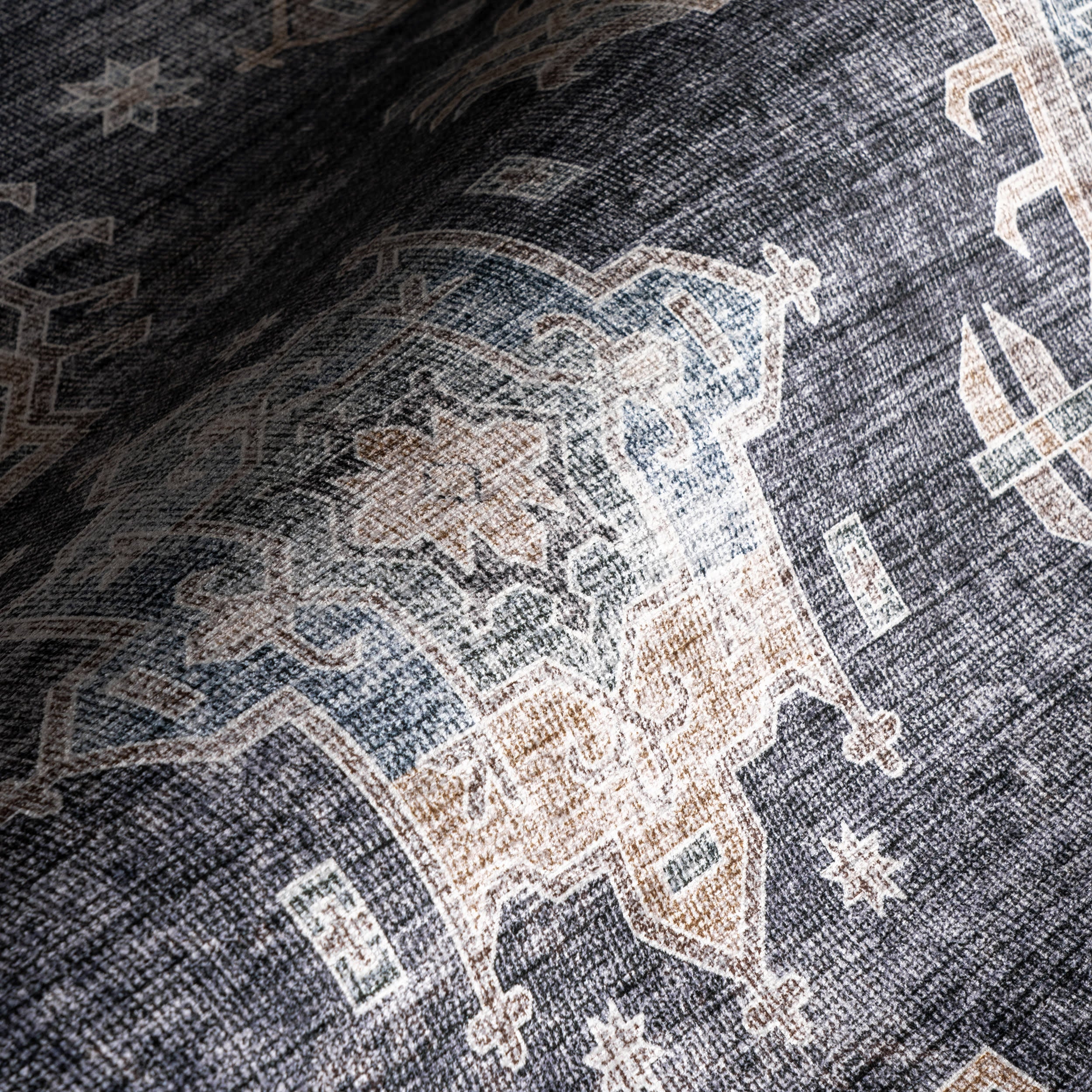 Araya Spill Proof Washable Rug | Charcoal - Image 3