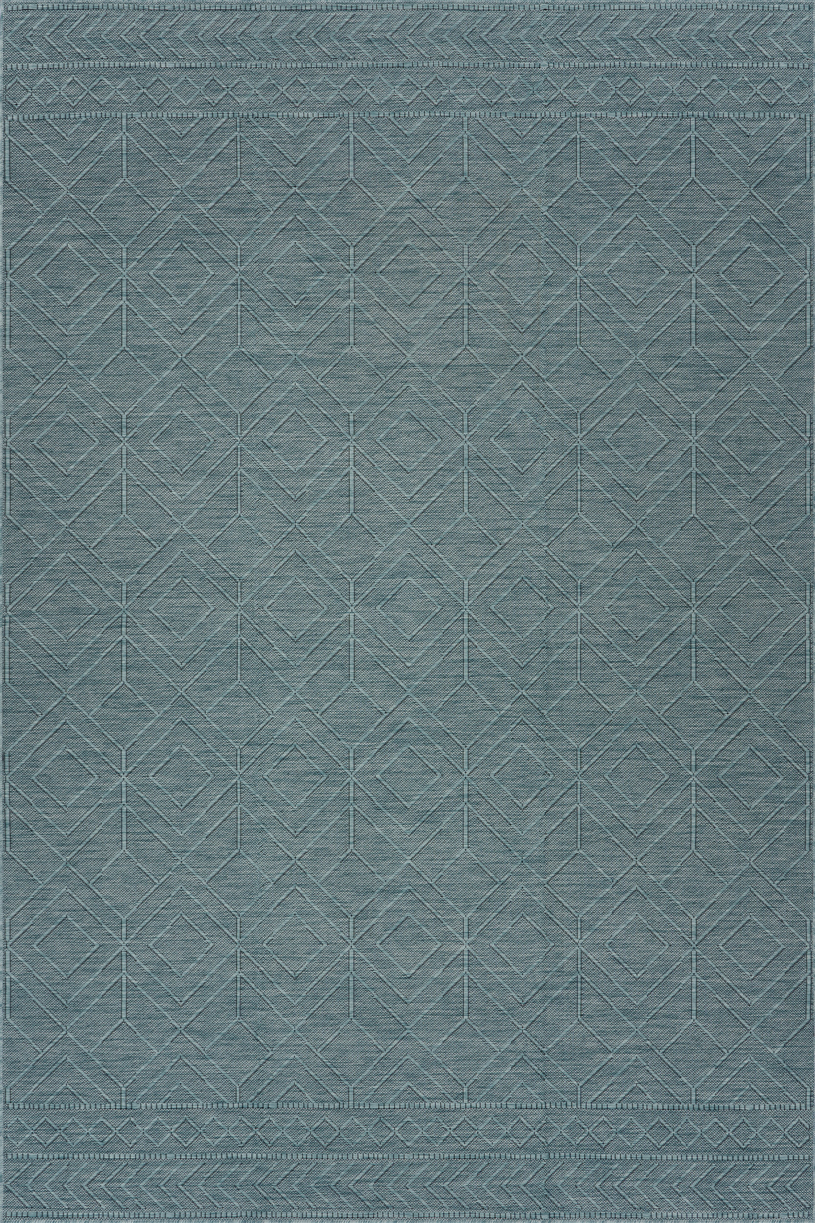 Ardena Modern Trellis Indoor/Outdoor Rug | Aqua