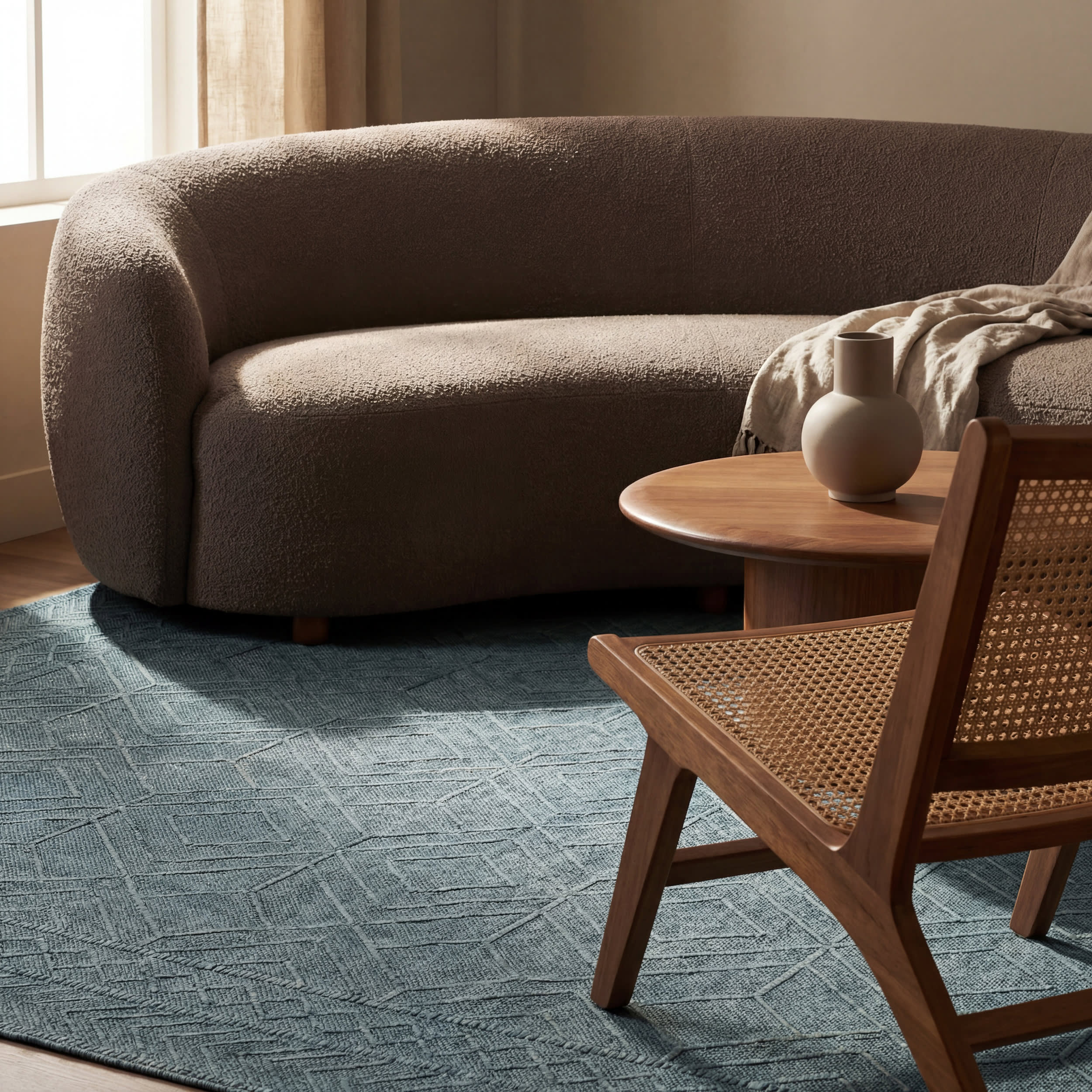 Ardena Modern Trellis Indoor/Outdoor Rug | Aqua - Image 5