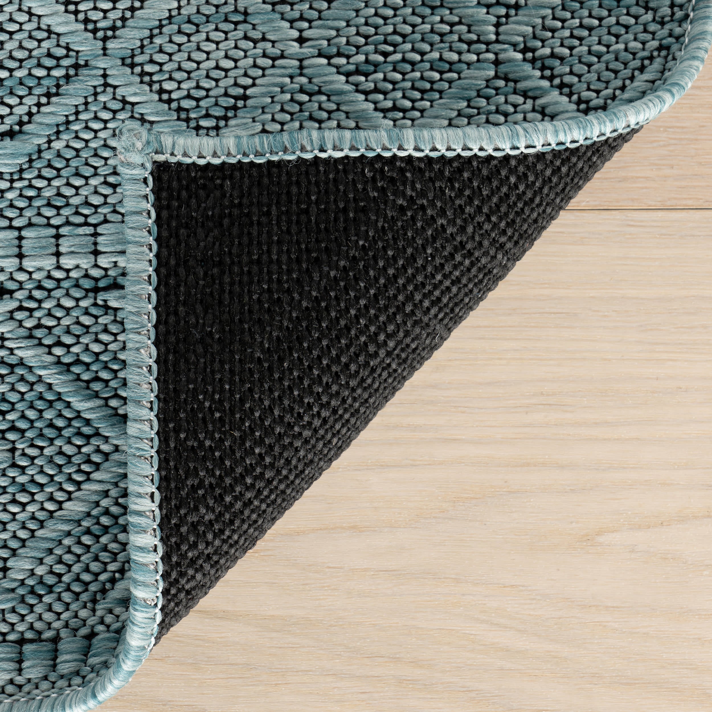 Ardena Modern Trellis Indoor/Outdoor Rug | Aqua - Image 8