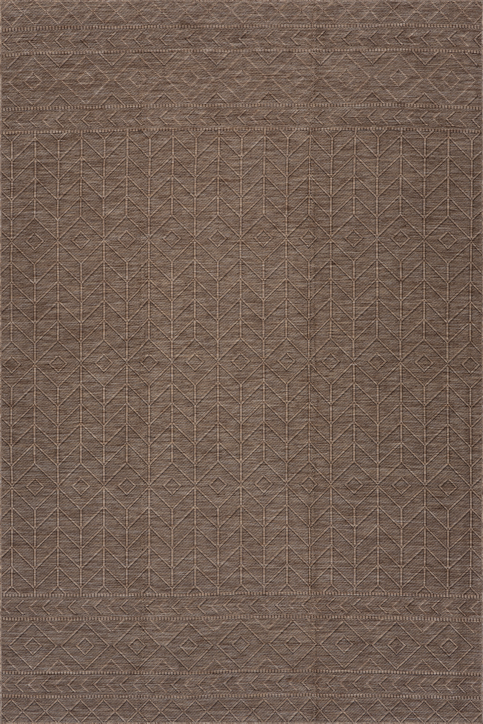 Ardena Modern Trellis Indoor/Outdoor Rug | Brown
