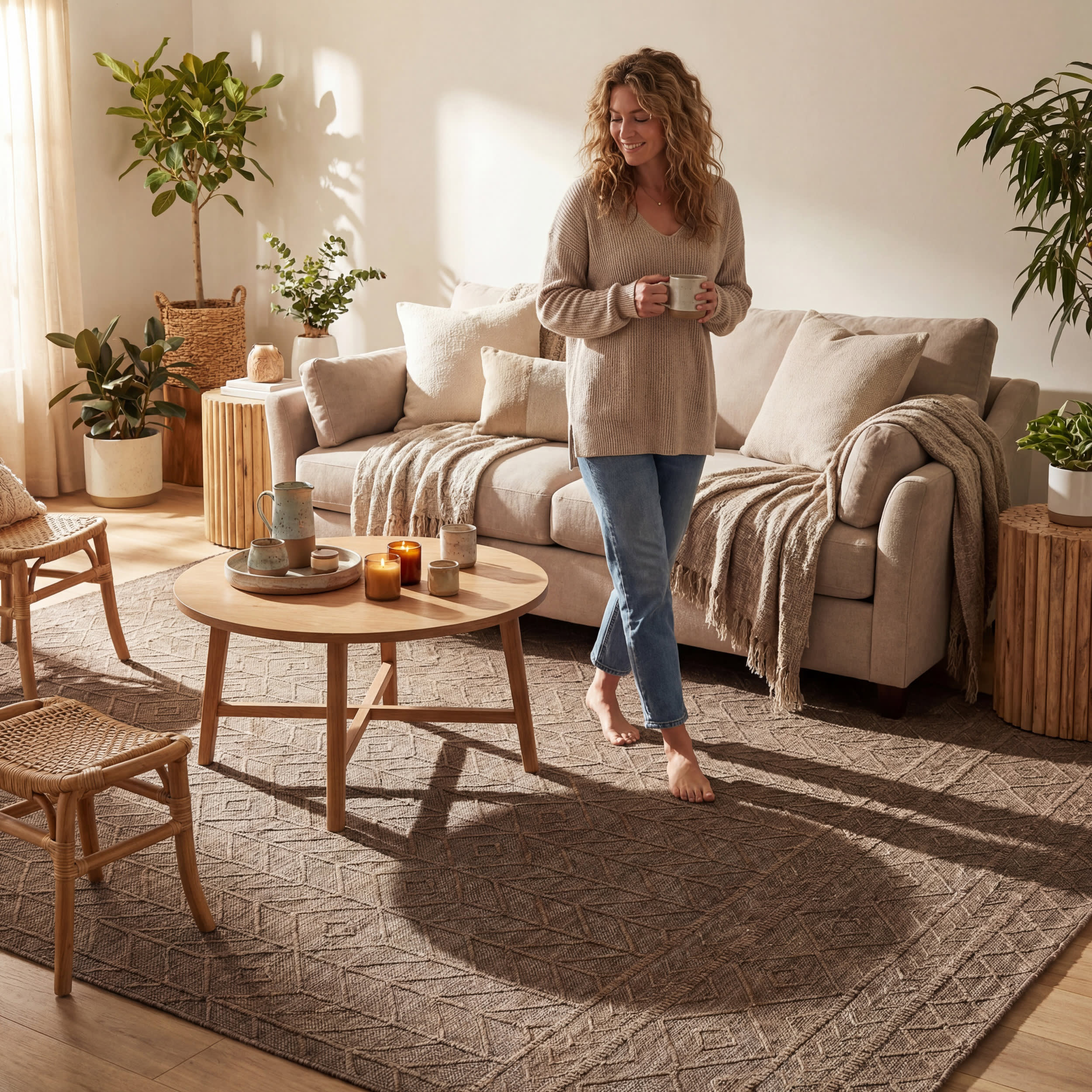 Ardena Modern Trellis Indoor/Outdoor Rug | Brown - Image 9