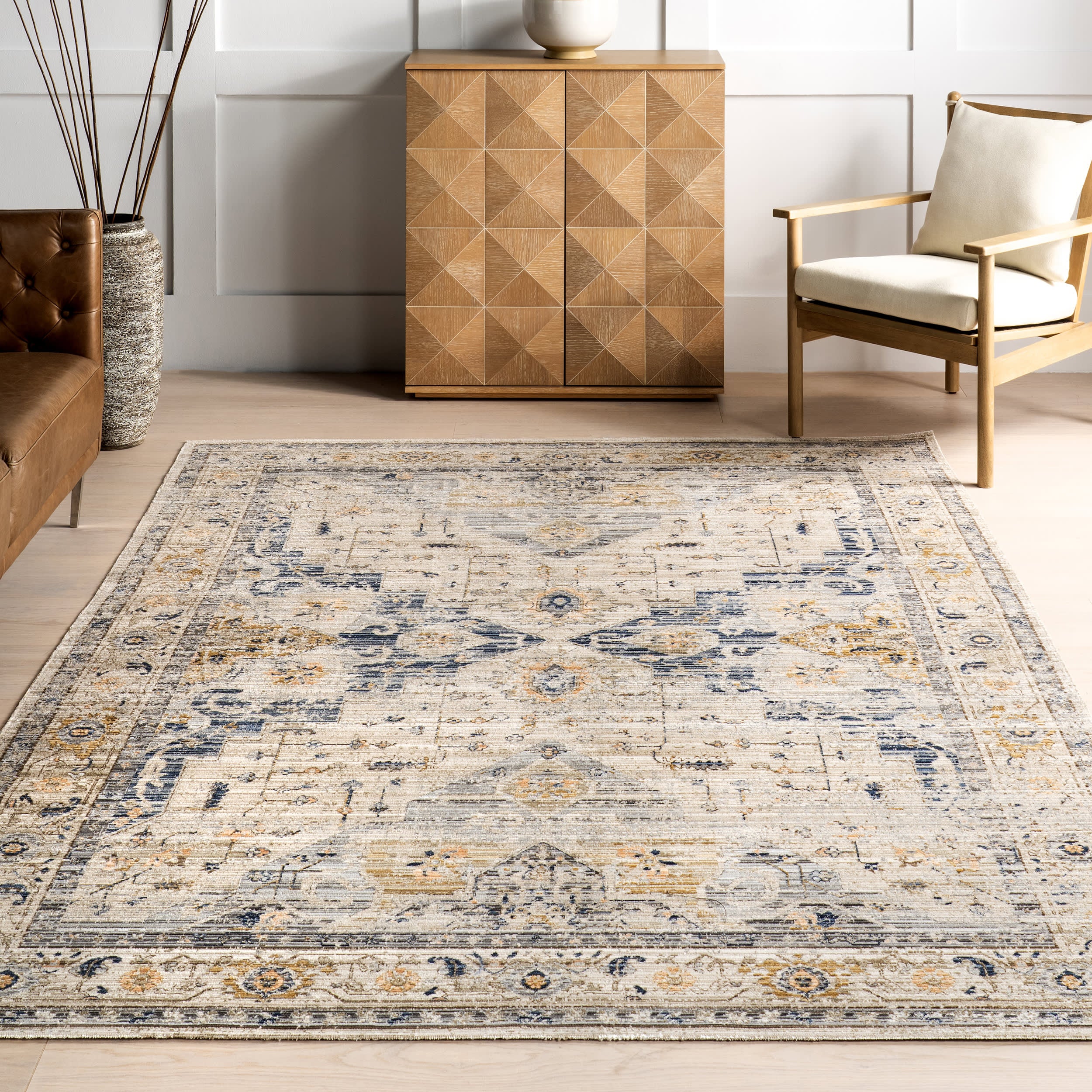 Ariana Winged Medallion Indoor/Outdoor Washable Rug | Multicolor - Image 5