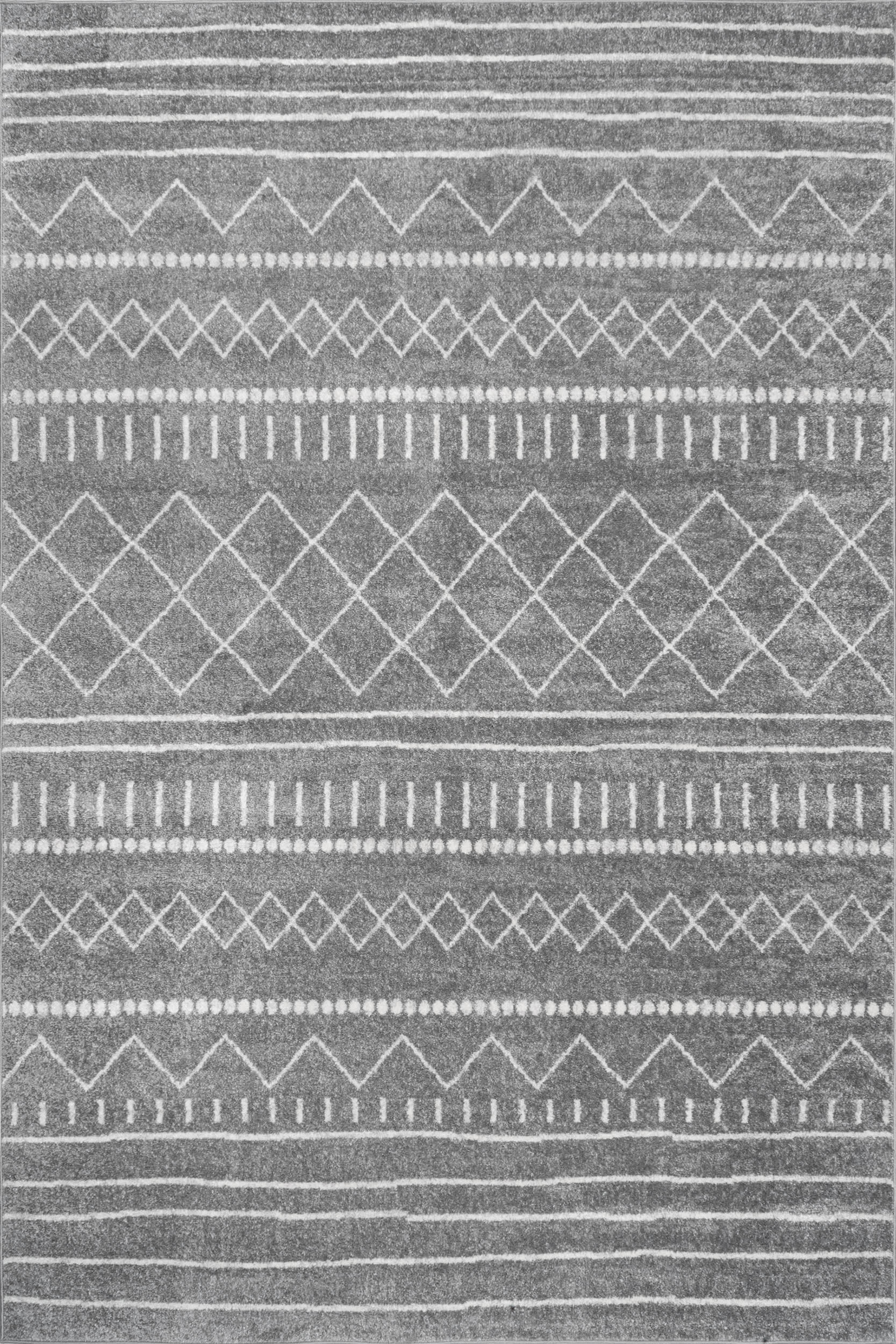 Arielle Trellis Moroccan Rug | Grey