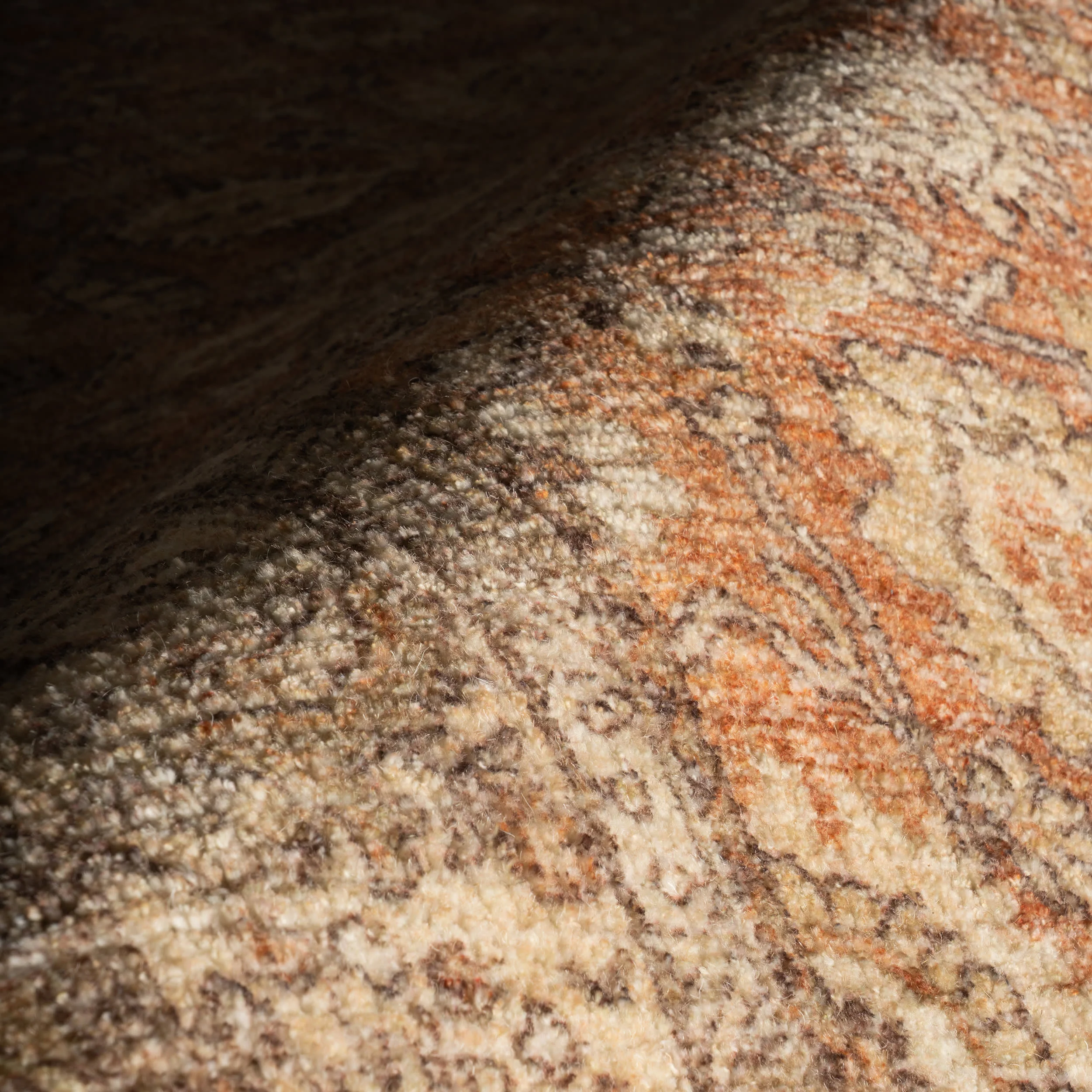 Ariza Hand Tufted Wool-Blend Rug | Orange - Image 3