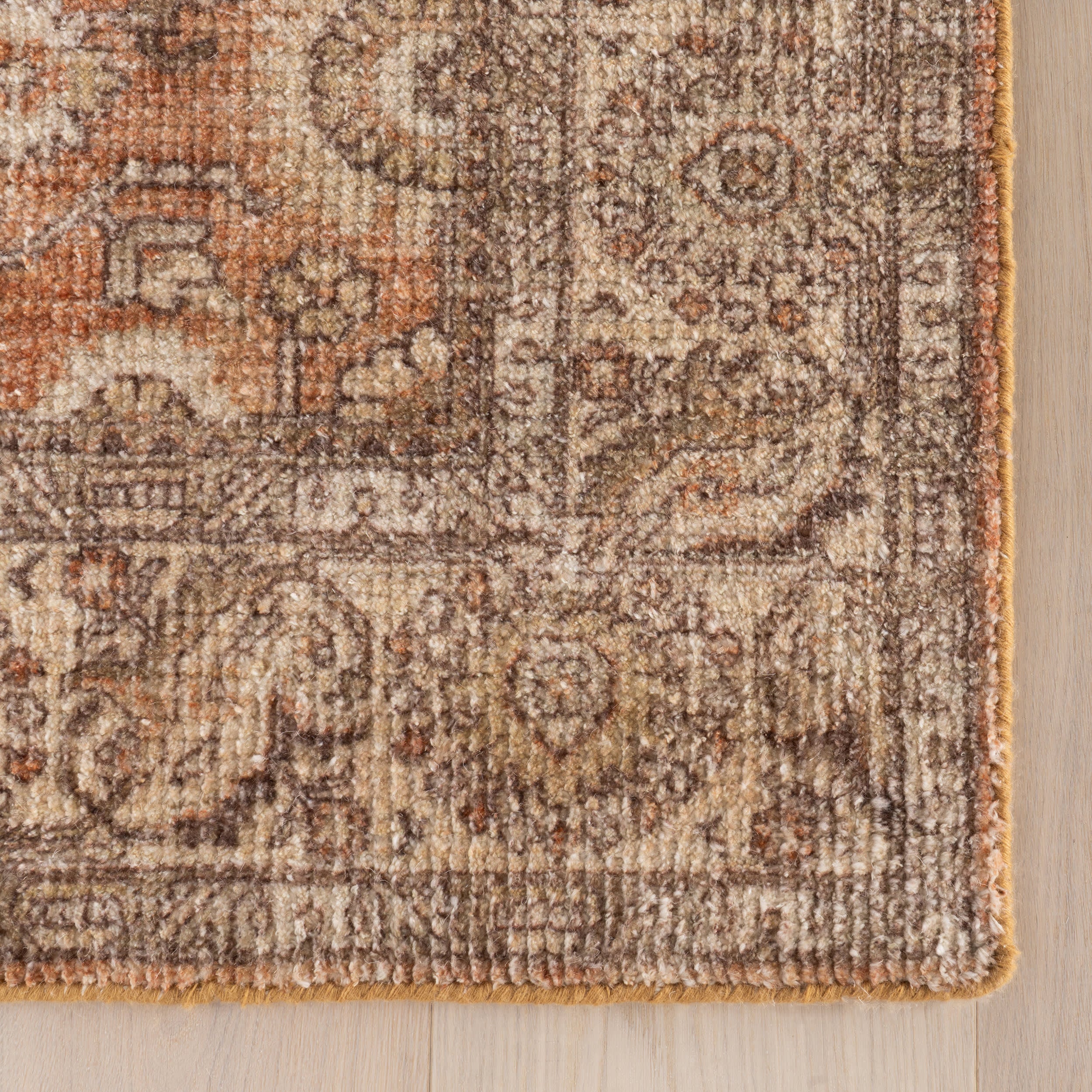 Ariza Hand Tufted Wool-Blend Rug | Orange - Image 4