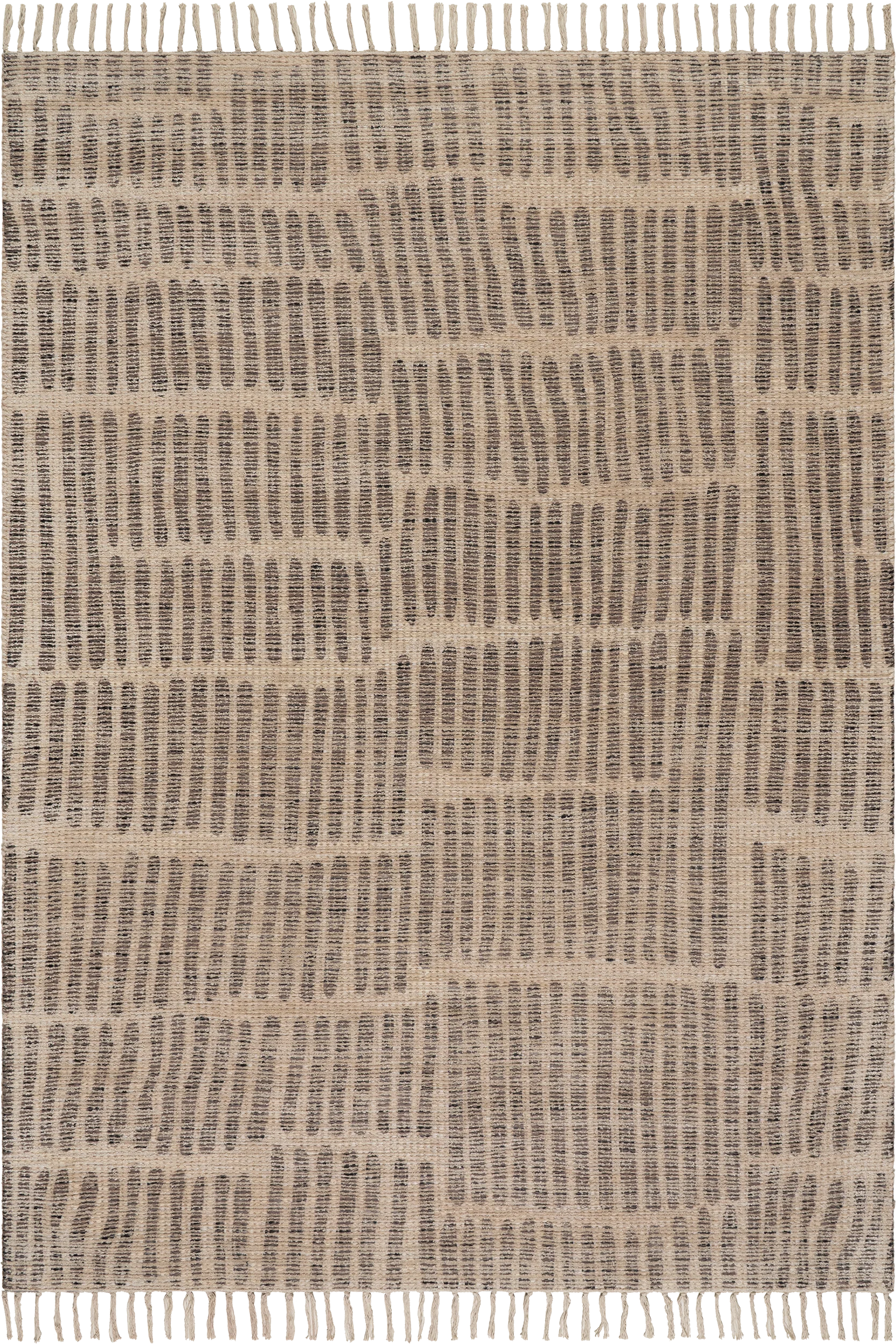 Arlo Bohemian Striped Hand Woven Rug | Natural