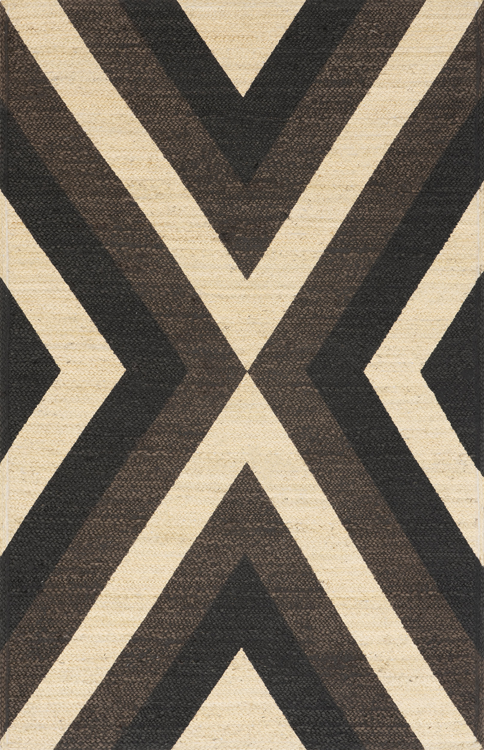 Armani Banded Jute Rug | Black