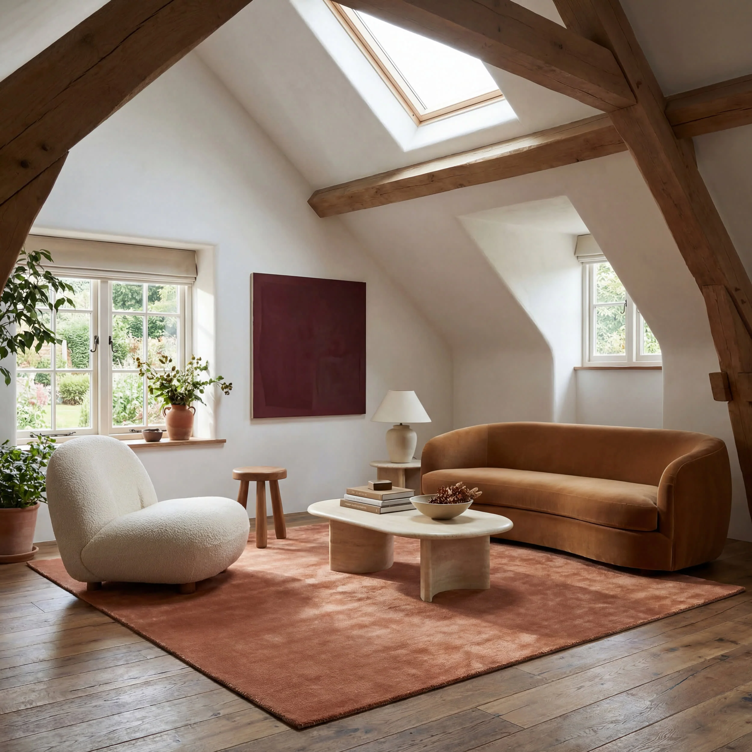 Speckled Wool-Blend Rug | Brick - Image 2