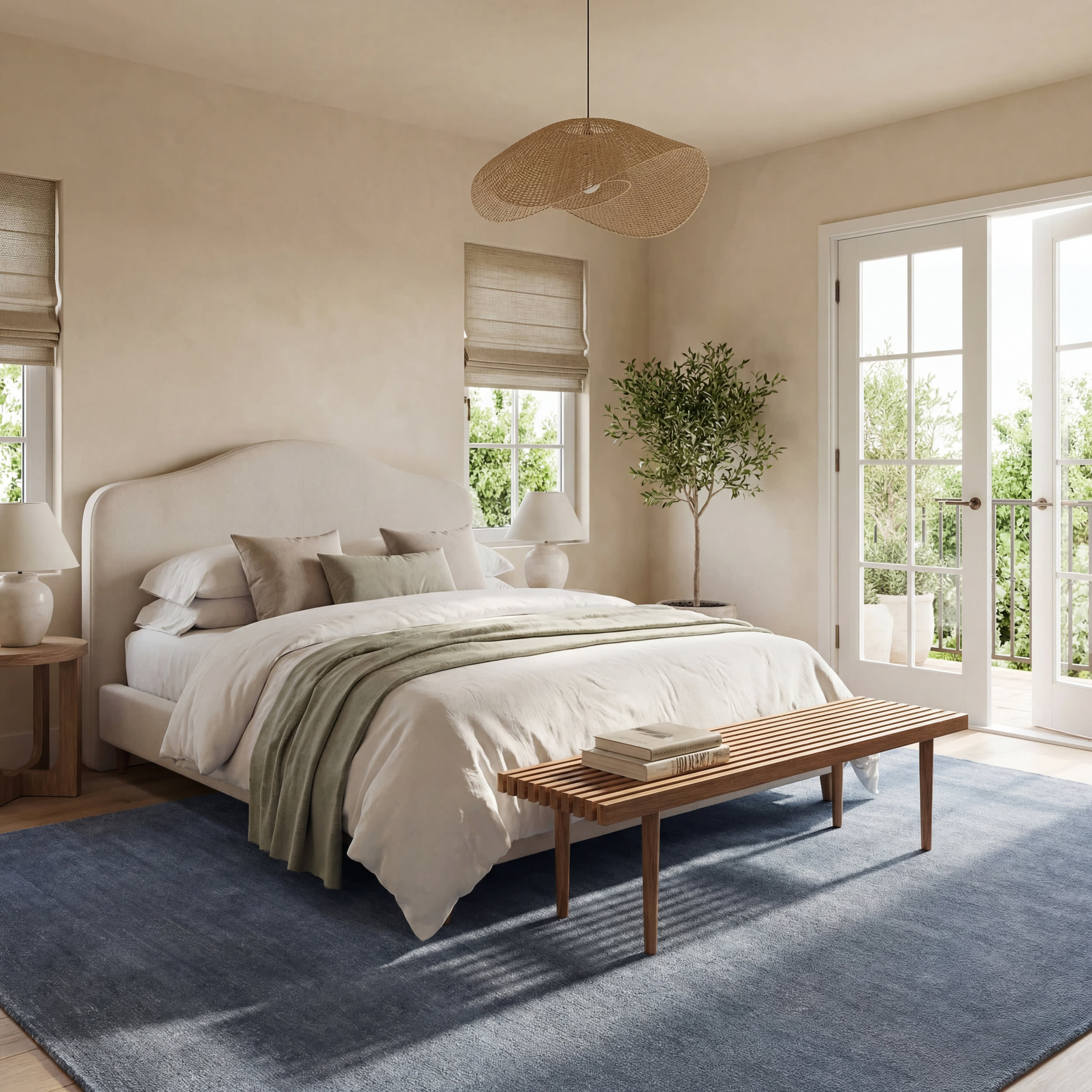 Speckled Wool-Blend Rug | Denim - Image 10