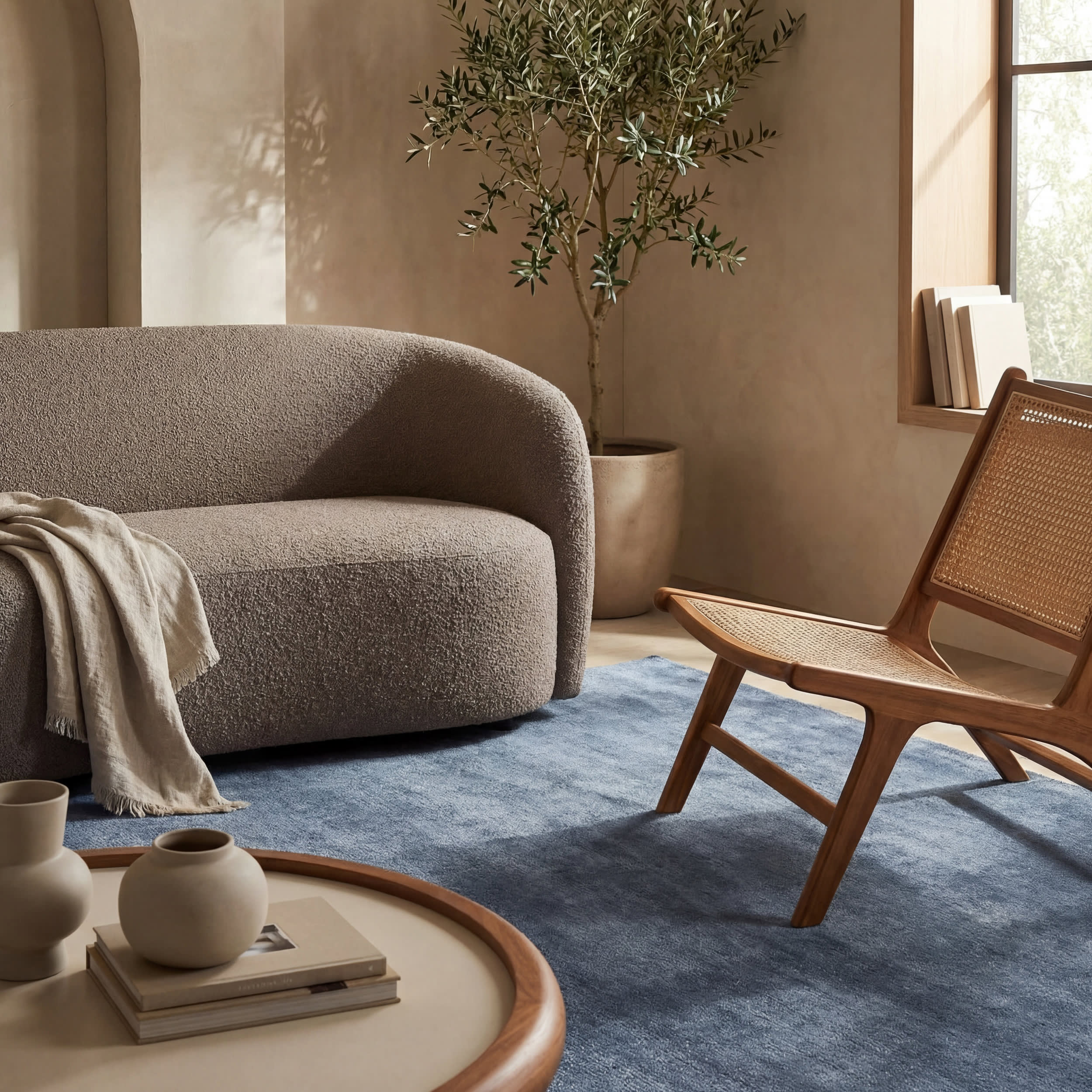 Speckled Wool-Blend Rug | Denim - Image 5