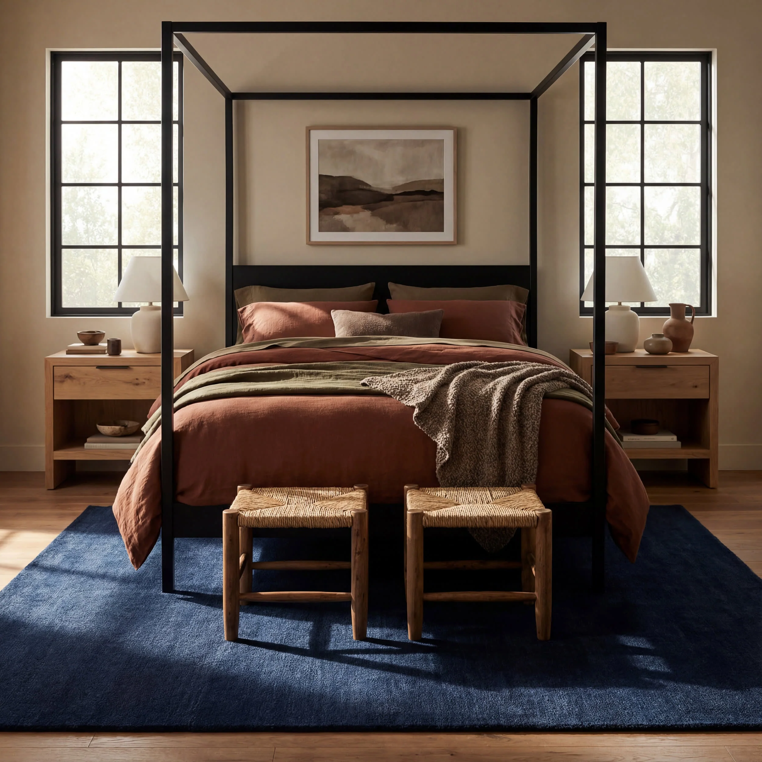 Speckled Wool-Blend Rug | Midnight - Image 10