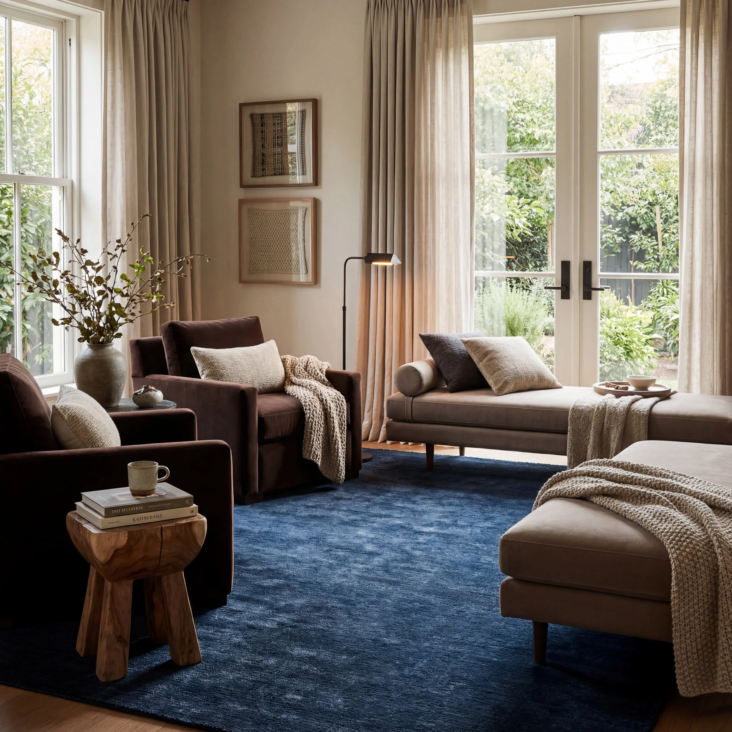 Speckled Wool-Blend Rug | Midnight - Image 2